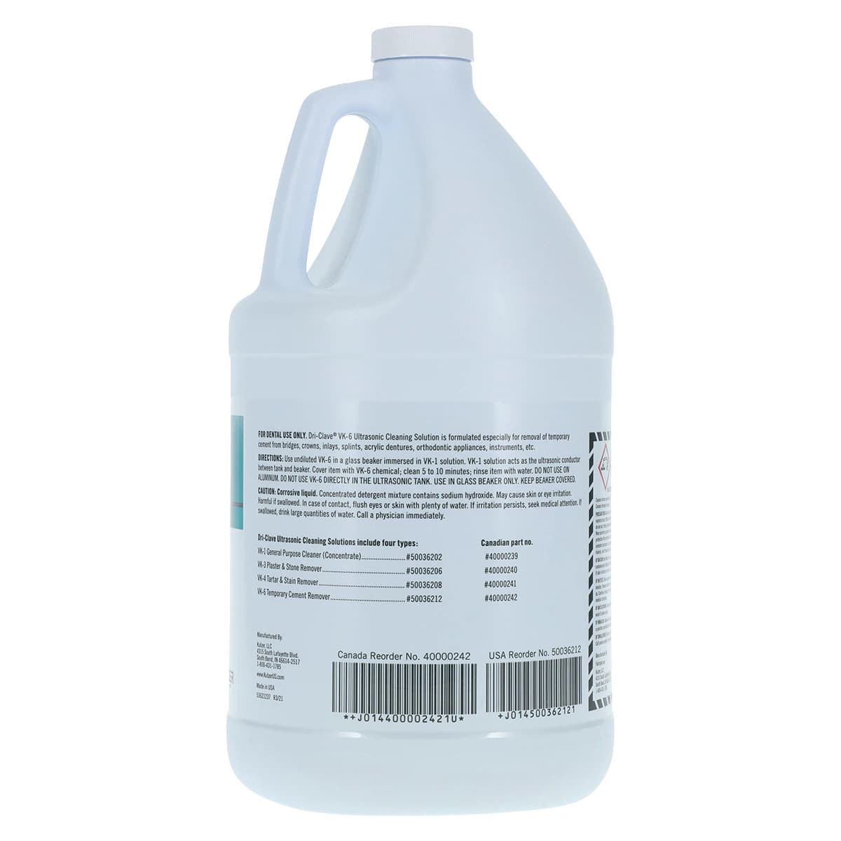 Dri-Clave VK-6 Temporary Cement Remover, Ready-to-Use Ultrasonic Solution, 1 Gallon, 50036212 thumbnail 3