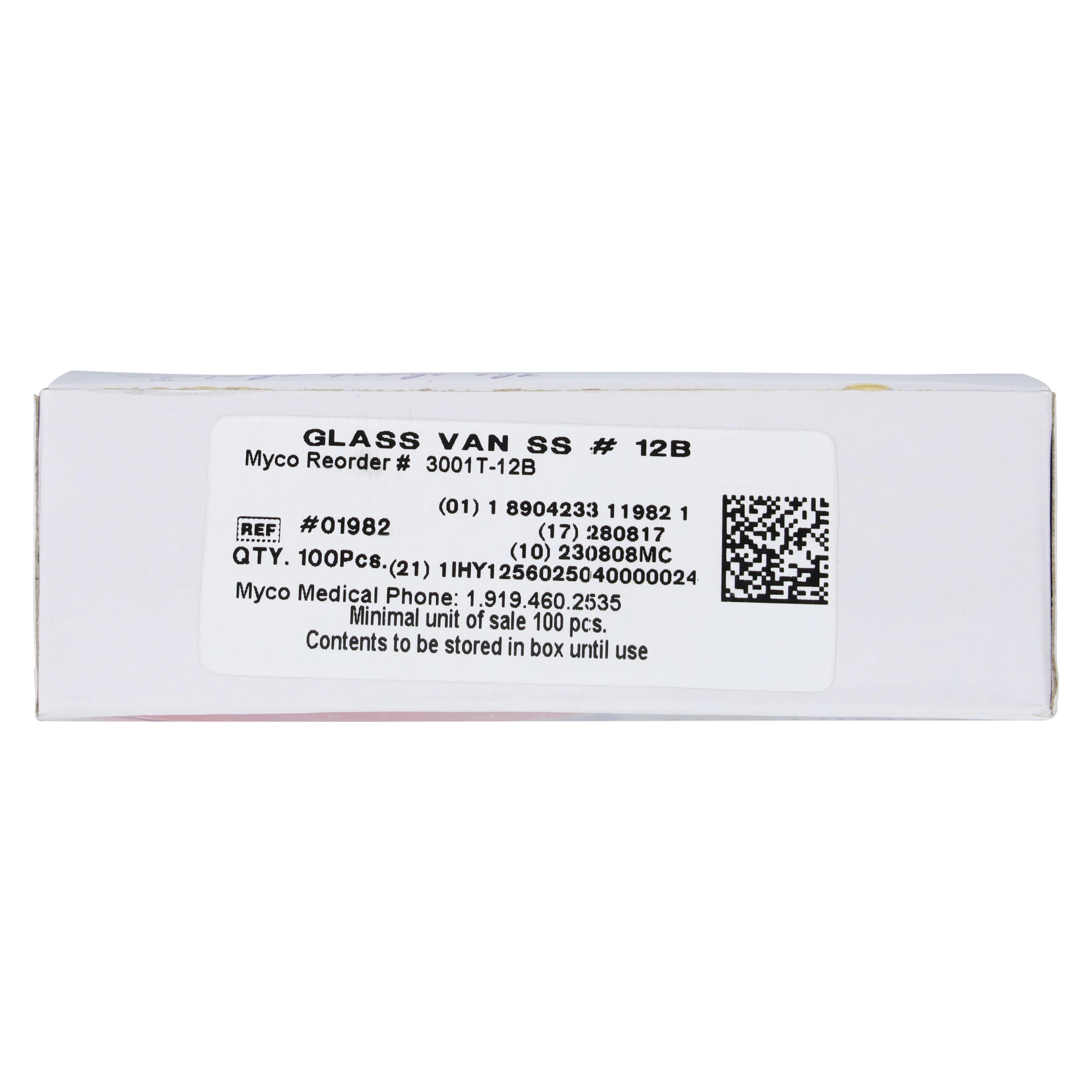 GLASSVAN Sterile Stainless Steel Surgical Blades, #12B, 100/Box, 3001T-12B thumbnail 8