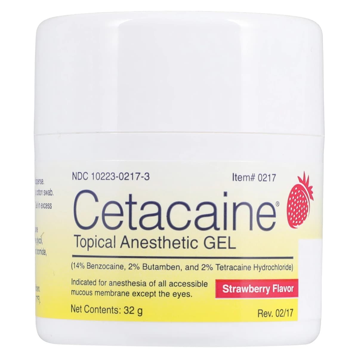 Cetacaine® Topical Anesthetic Gel, Strawberry, 14% Benzocaine / 2% Butamben / 2% Tetracaine, 32 g Pump-Top Jar, 0217 thumbnail 3
