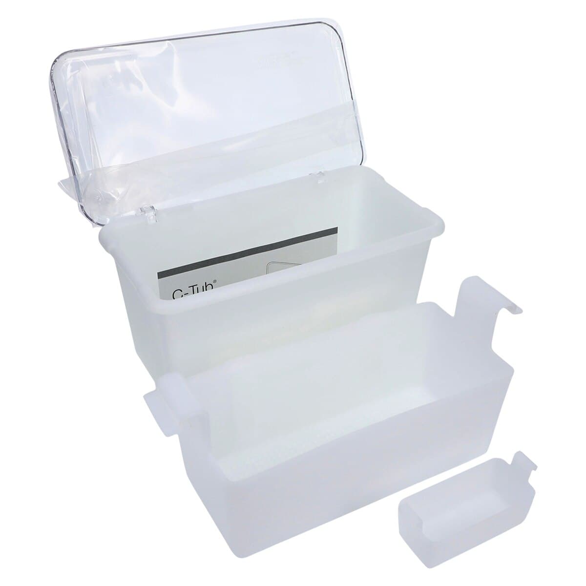 Cetylite C-Tub Instrument Receptacle, 1 Gallon, White with Gray Lid, 0106 thumbnail 2