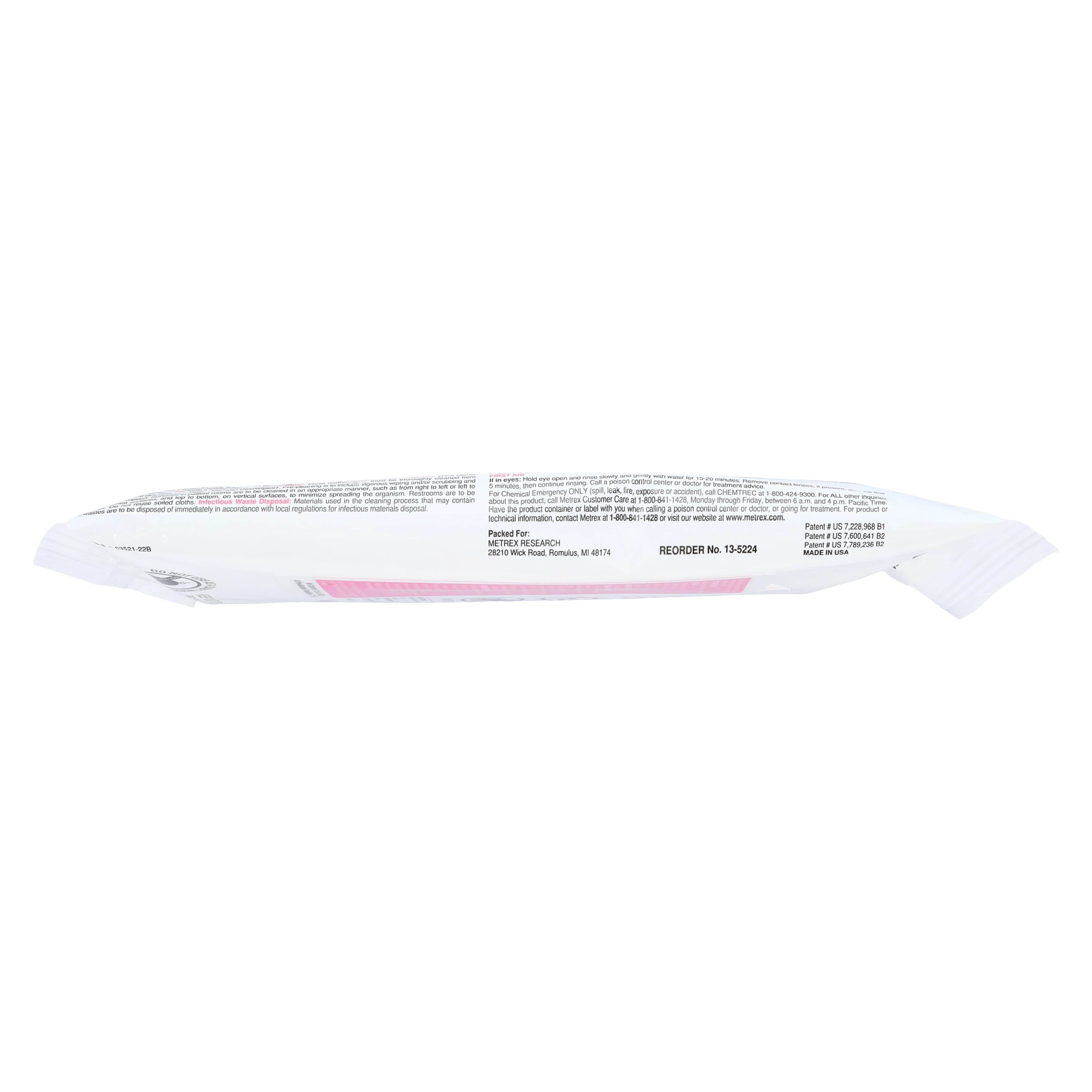 CaviWipes1 Disinfecting Towelettes, Flat Pack, 7" x 9", 45/Pk, Metrex thumbnail 3