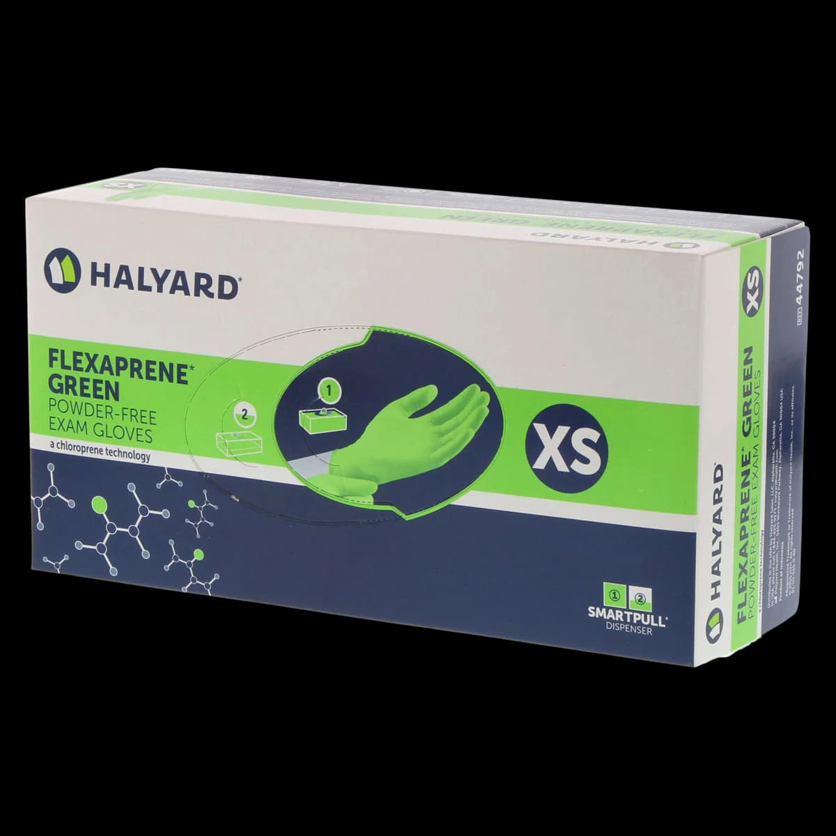 FLEXAPRENE* GREEN Chloroprene Exam Gloves, Powder-Free, Non-Sterile, X-Small, Green, 200/Box, 44792 thumbnail 2