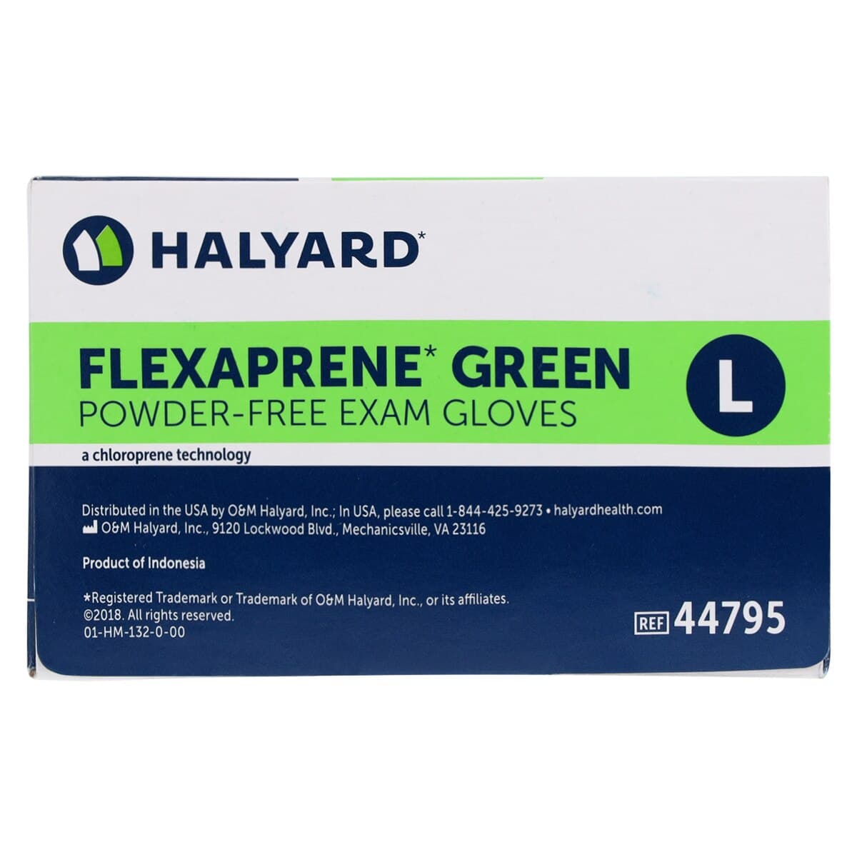 FLEXAPRENE* GREEN Chloroprene Exam Gloves, Powder-Free, Non-Sterile, Fingertip Textured, Large, Green, 200/Box, 44795 thumbnail 6