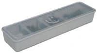 Zirc Long Tub Cup with Cover, Gray, 5 Compartments, 8-3/8" x 2-5/16" x 1-1/8", 1/Pk, 20Z473 - Tub Cup and Cover, Long, 20Z473 - Image 1