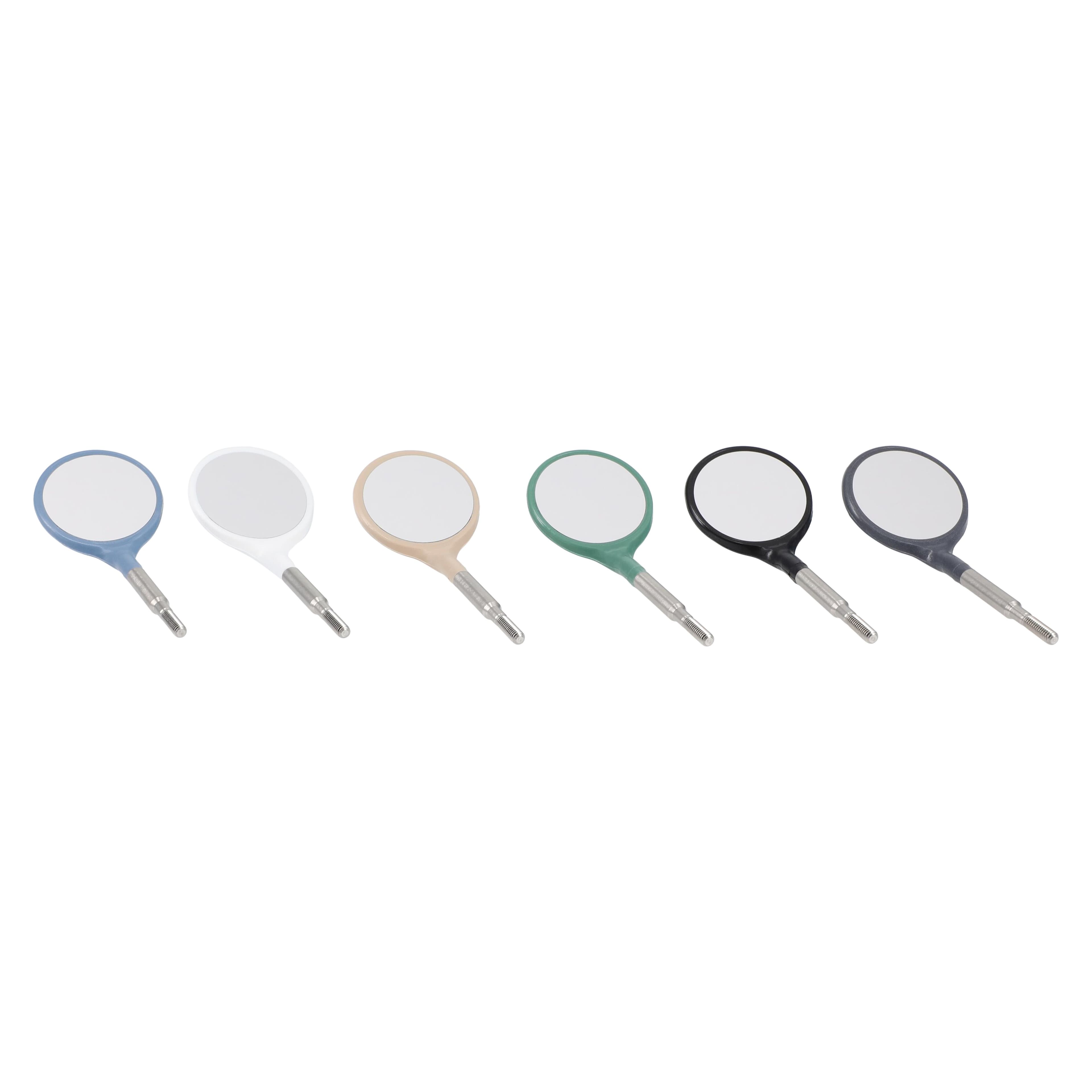 Zirc Crystal HD Plastic Mouth Mirror Head, #5 Cone Socket, Assorted Pastel, 12/Pkg, 50Z372-Pstl thumbnail 2