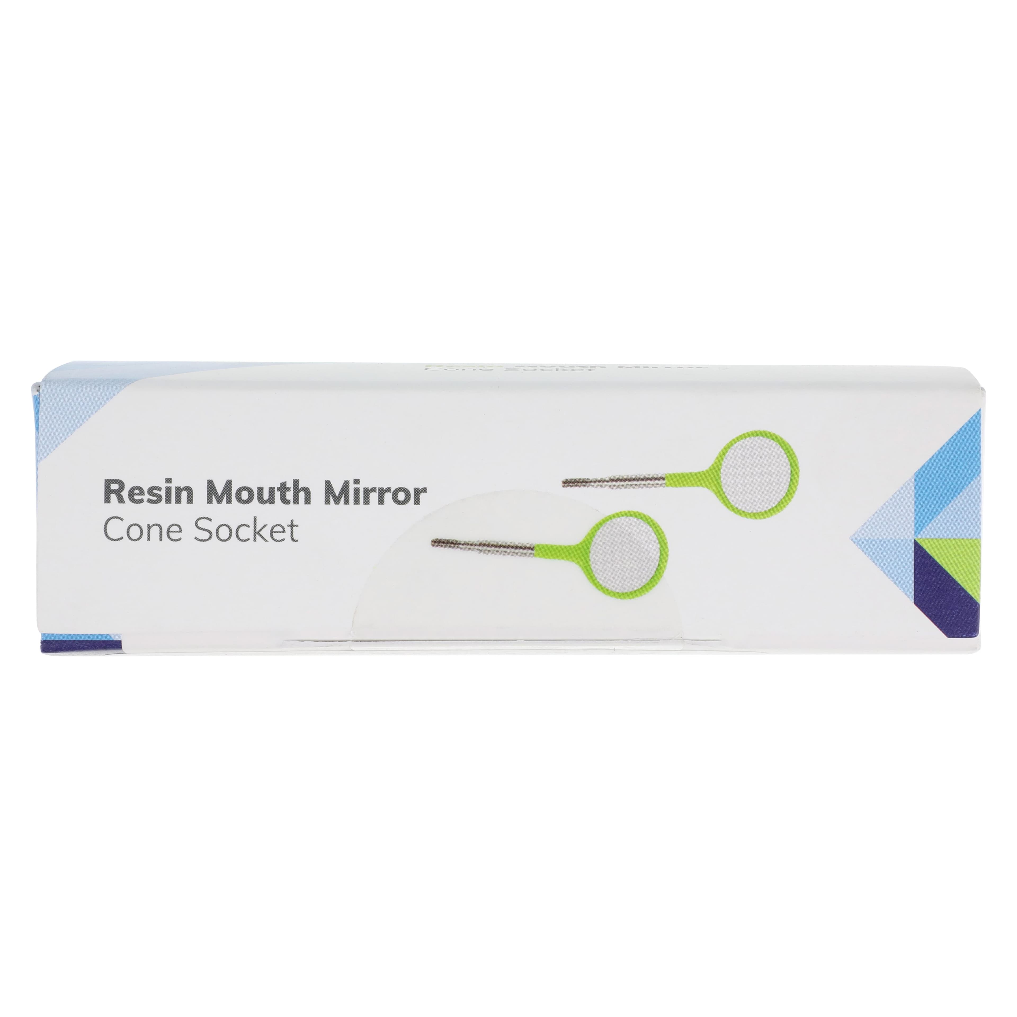 Zirc Crystal HD Plastic Mouth Mirror Head, #5 Cone Socket, Assorted Pastel, 12/Pkg, 50Z372-Pstl thumbnail 7