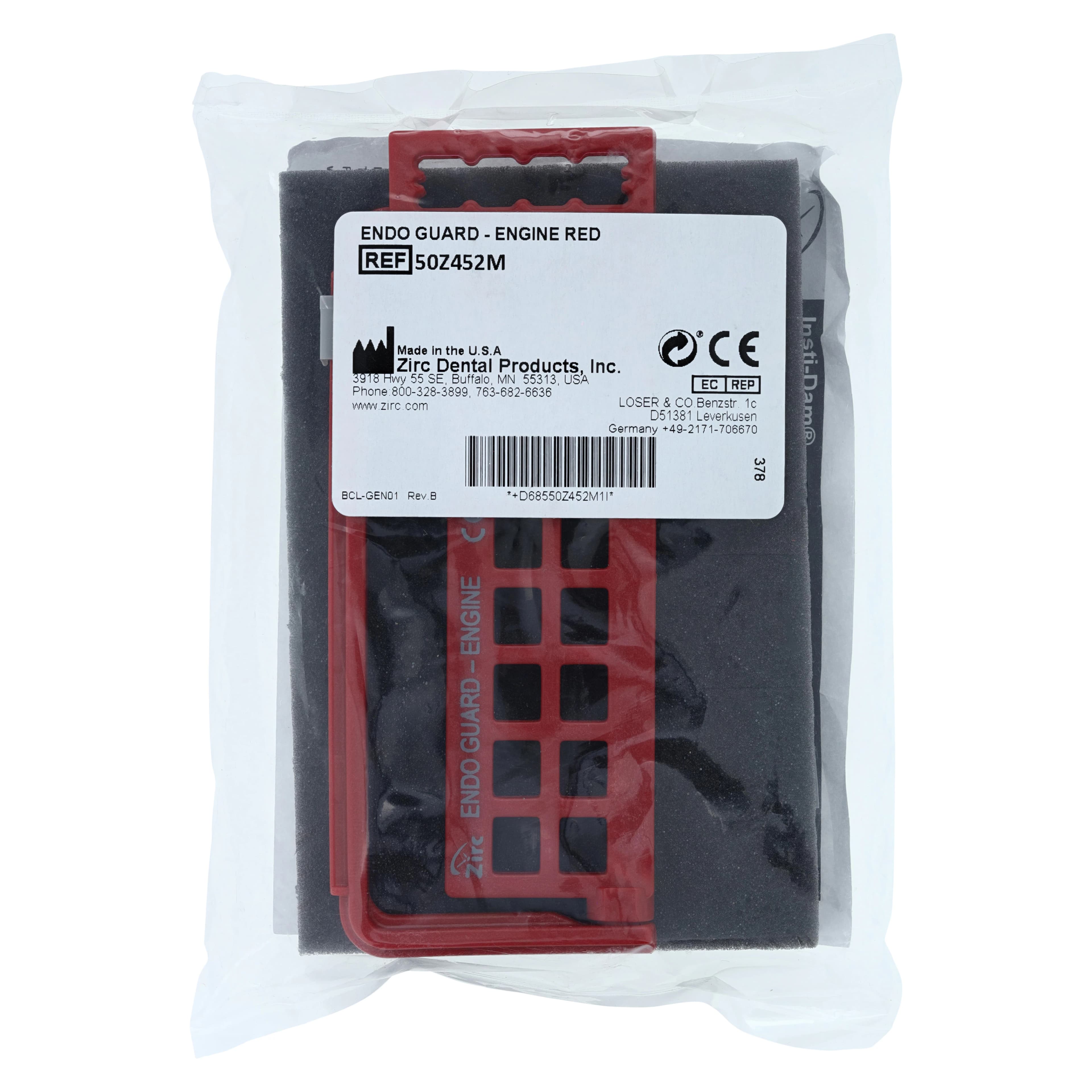 Zirc Steri-Endo Guard Engine Organizer, Red, Holds 11 Engine & 5 Hand Files, 50Z452-M - Red Steri-Endo Guard Engine - Image 1