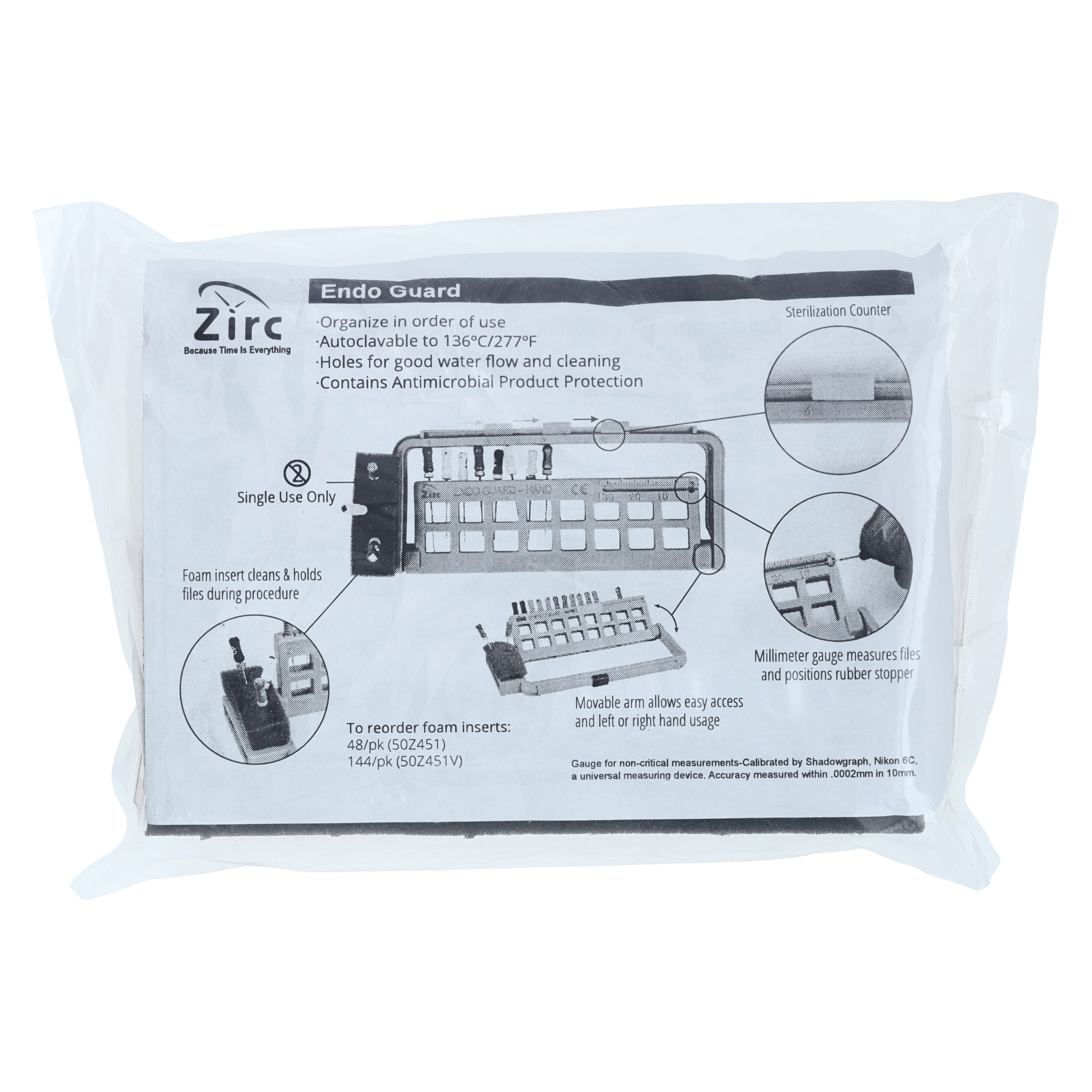 Zirc Steri-Endo Guard Engine Organizer, Red, Holds 11 Engine & 5 Hand Files, 50Z452-M thumbnail 2