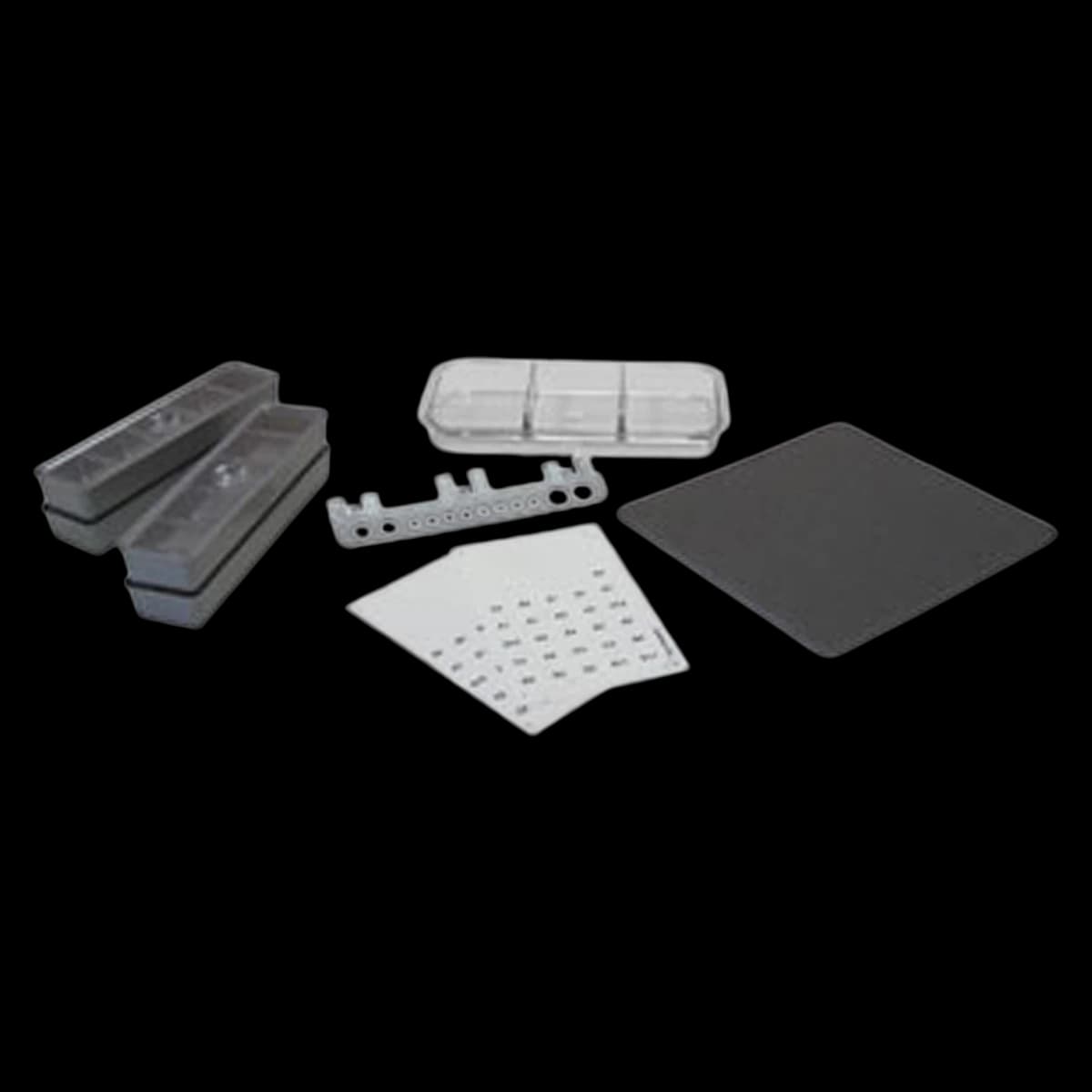 Zirc Capsule Composite Organizer Kit, 20Z479 — Tub Liner, 4 Long Tub Cups with Covers, Divided Slide Tray, Capsule Clip-On Holder, Shade Label Sheet - Capsule Composite Kit - Image 1