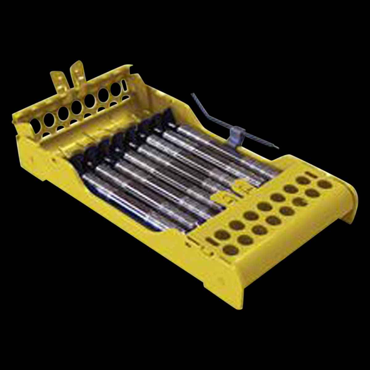 Zirc E-Z Jett Cassette, 8-Place, Neon Yellow, 50Z927-O - Neon Yellow E-Z Jett® Cassette 8-Place - Image 1