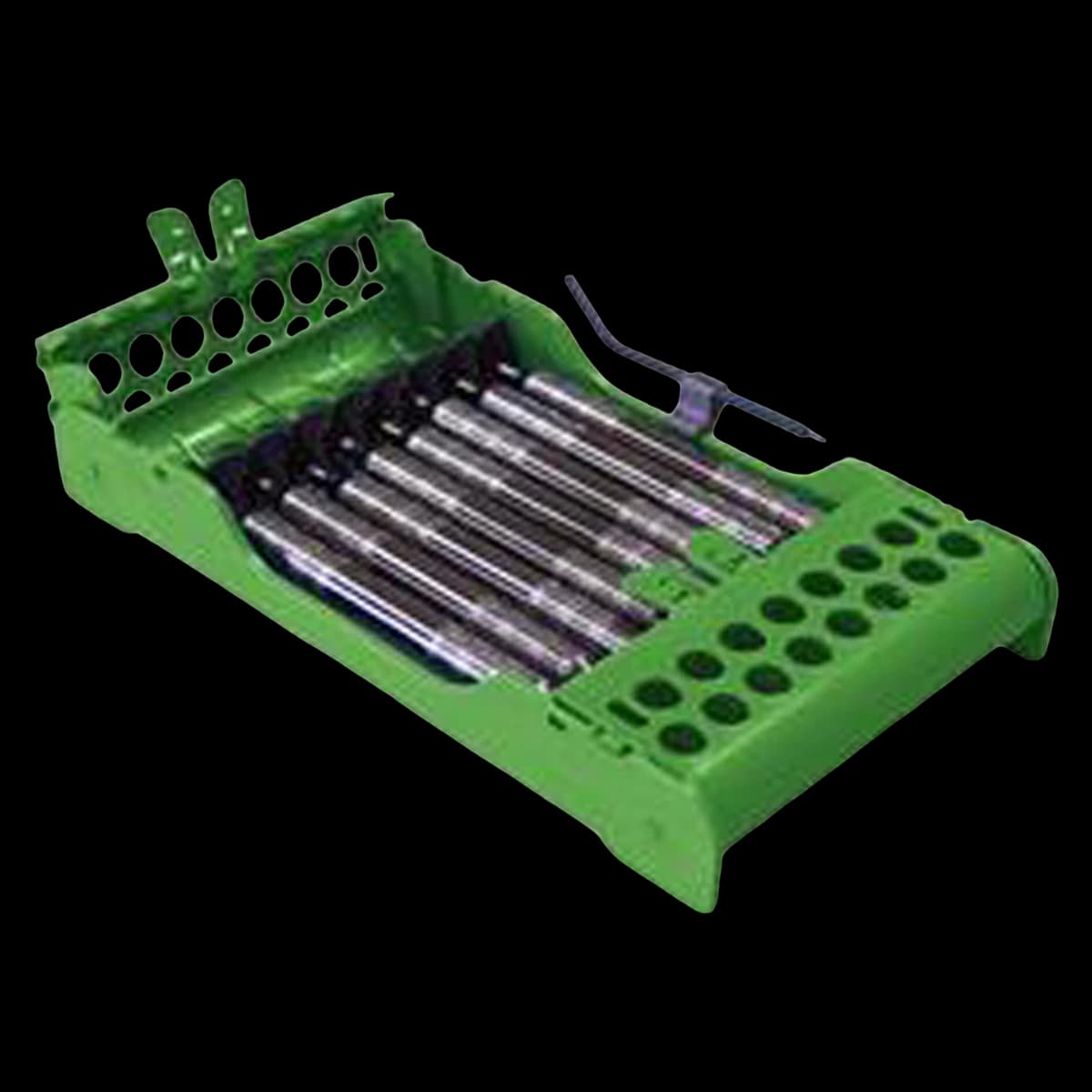 Zirc E-Z Jett® Cassette, 8-Place, Neon Green, 50Z927P - Neon Green E-Z Jett® Cassette 8-Place - Image 1