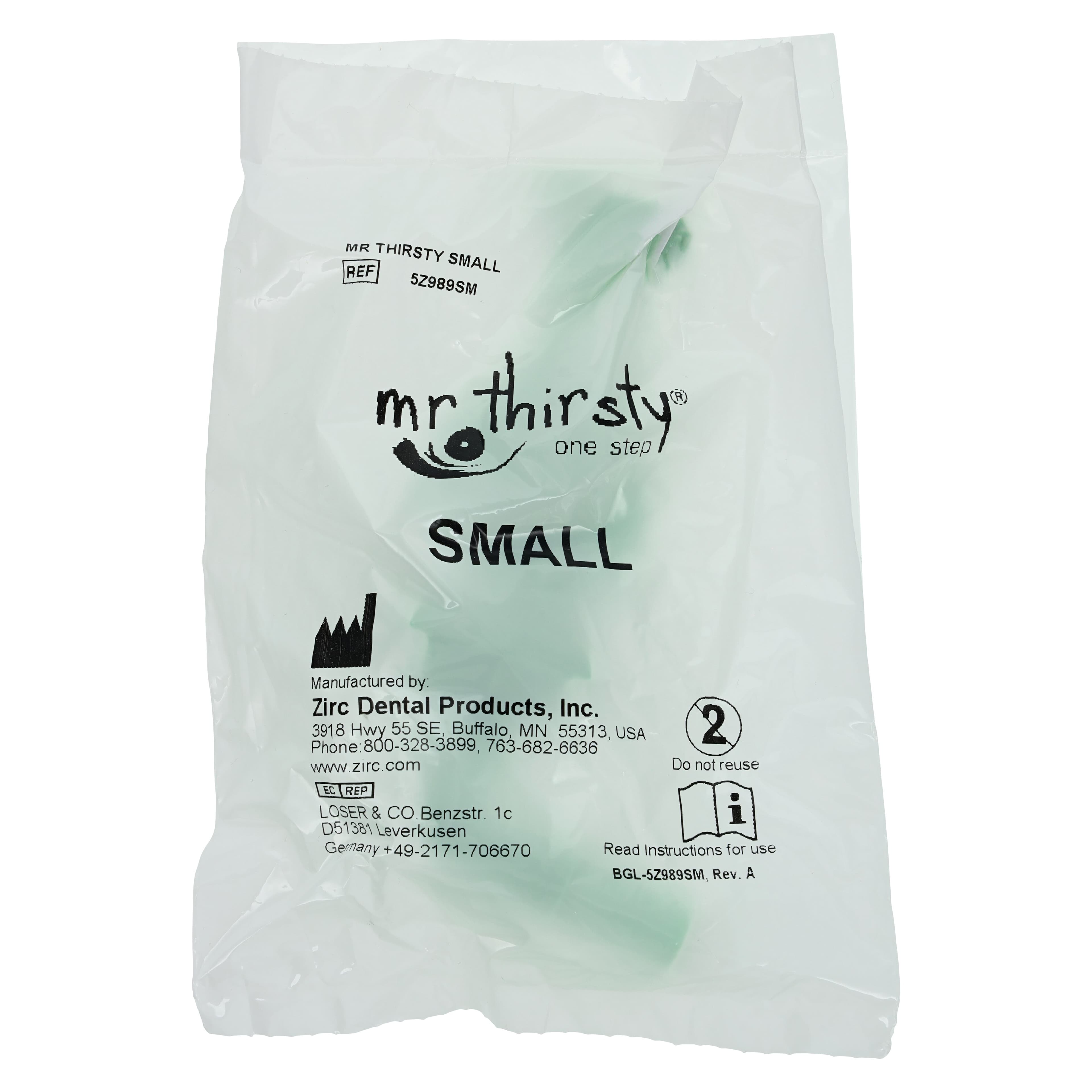 Zirc Mr. Thirsty One-Step Isolation Device, Small, Green, 100/Pk, 50Z989SM-B thumbnail 2