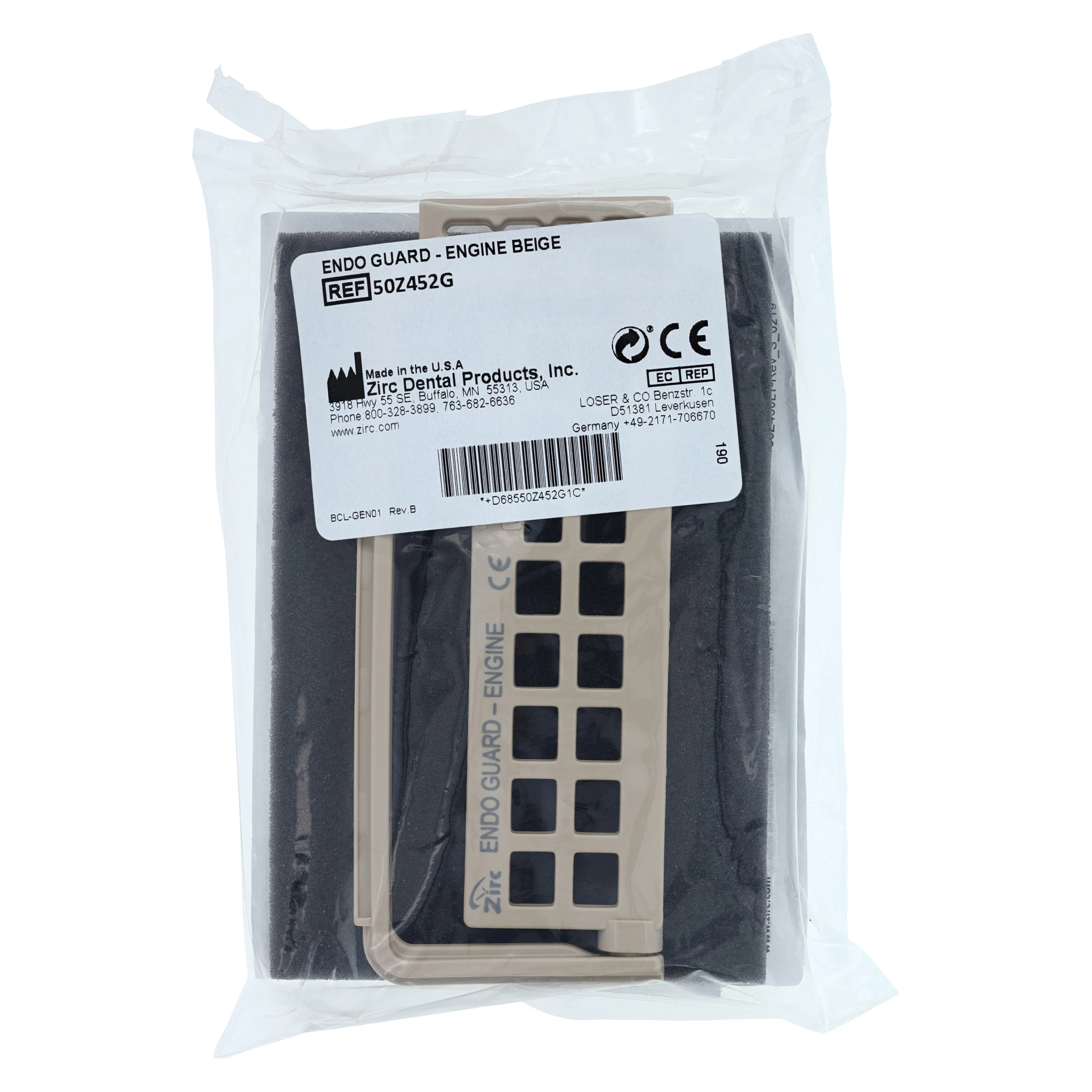 Zirc Steri-Endo Guard Engine Endodontic File Organizer, Beige, Holds 11 Engine & 5 Hand Files, Autoclavable, 50Z452-G - Beige Steri-Endo Guard Engine - Image 1