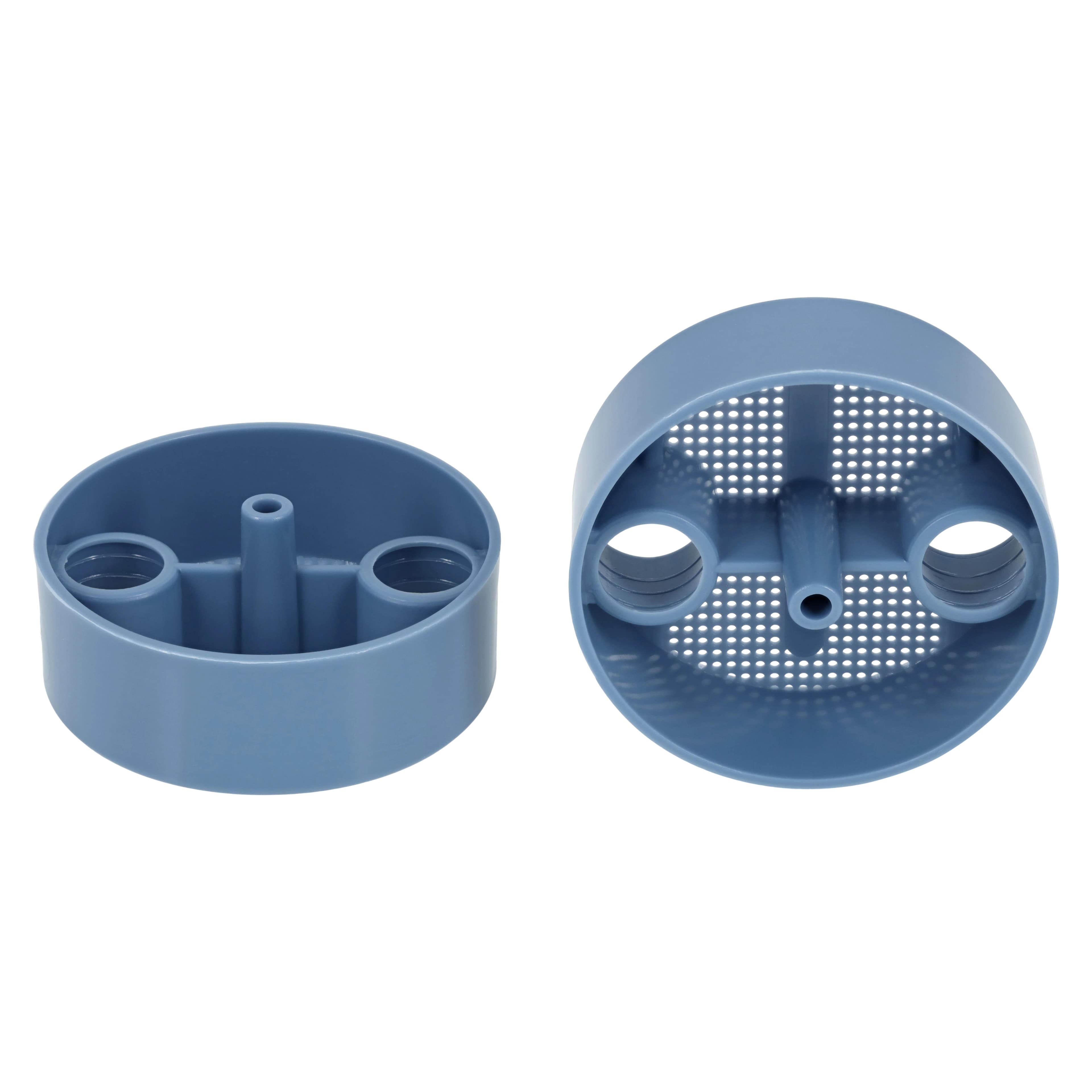 Dispos-A-Screen Disposable Vacuum Traps, Plastic, 2-1/8", Blue, 144/Pk, 51Z045V - Blue Dispos-A-Screen Traps 2-1/8" Pack of 144 - Image 1