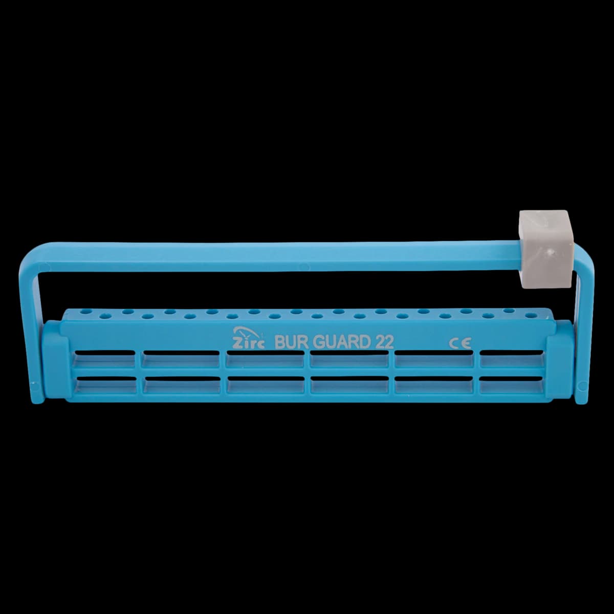 Zirc Steri-Bur Guard 22-Hole Bur Guard, Neon Blue, Fits FG/RA/HP Burs, Autoclavable, 50Z410-N - Neon Blue 22-Hole Steri-Bur Guard - Image 1