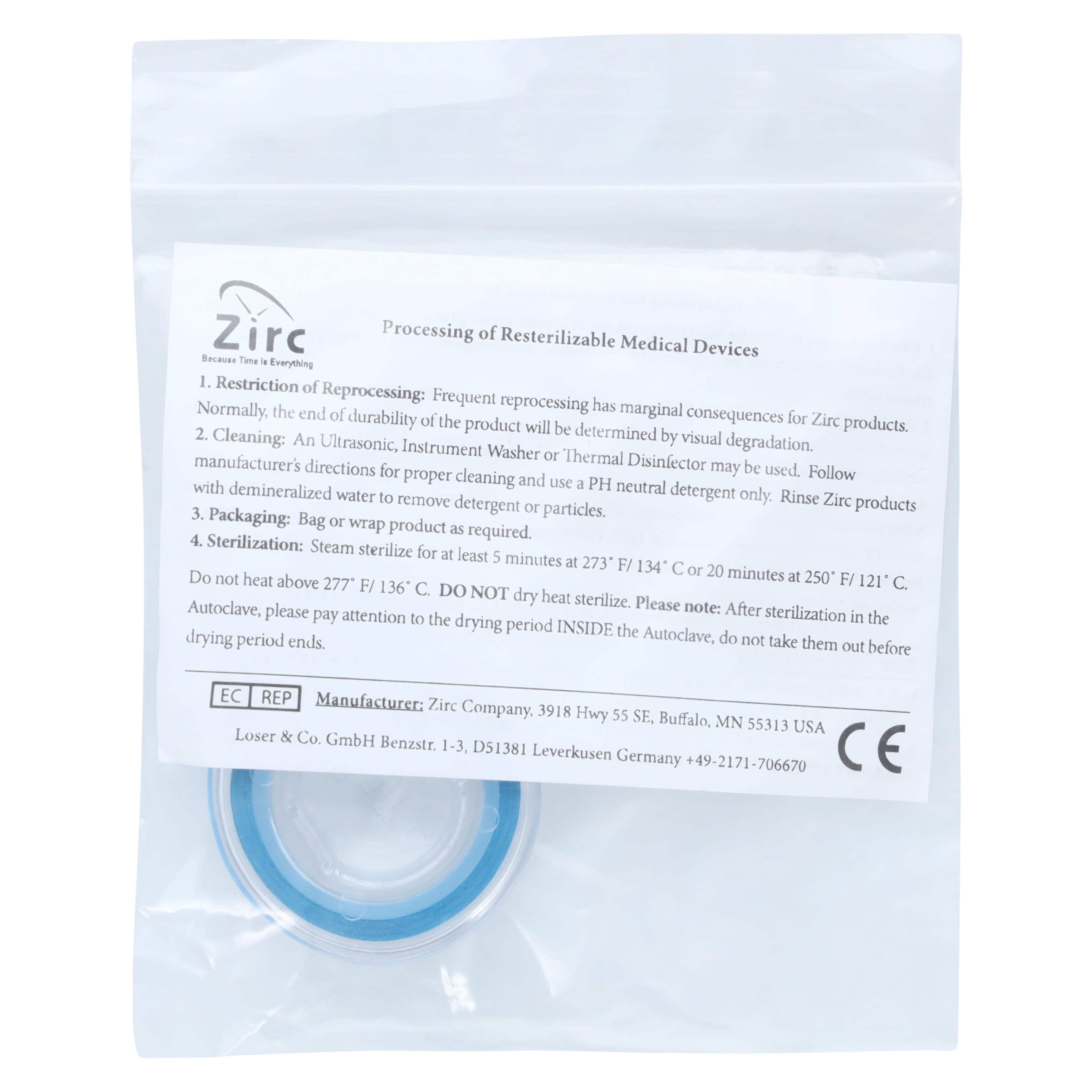 Zirc E-Z ID Instrument Tape Roll, Blue, 10' x 1/4", Refill, 70Z300B thumbnail 4