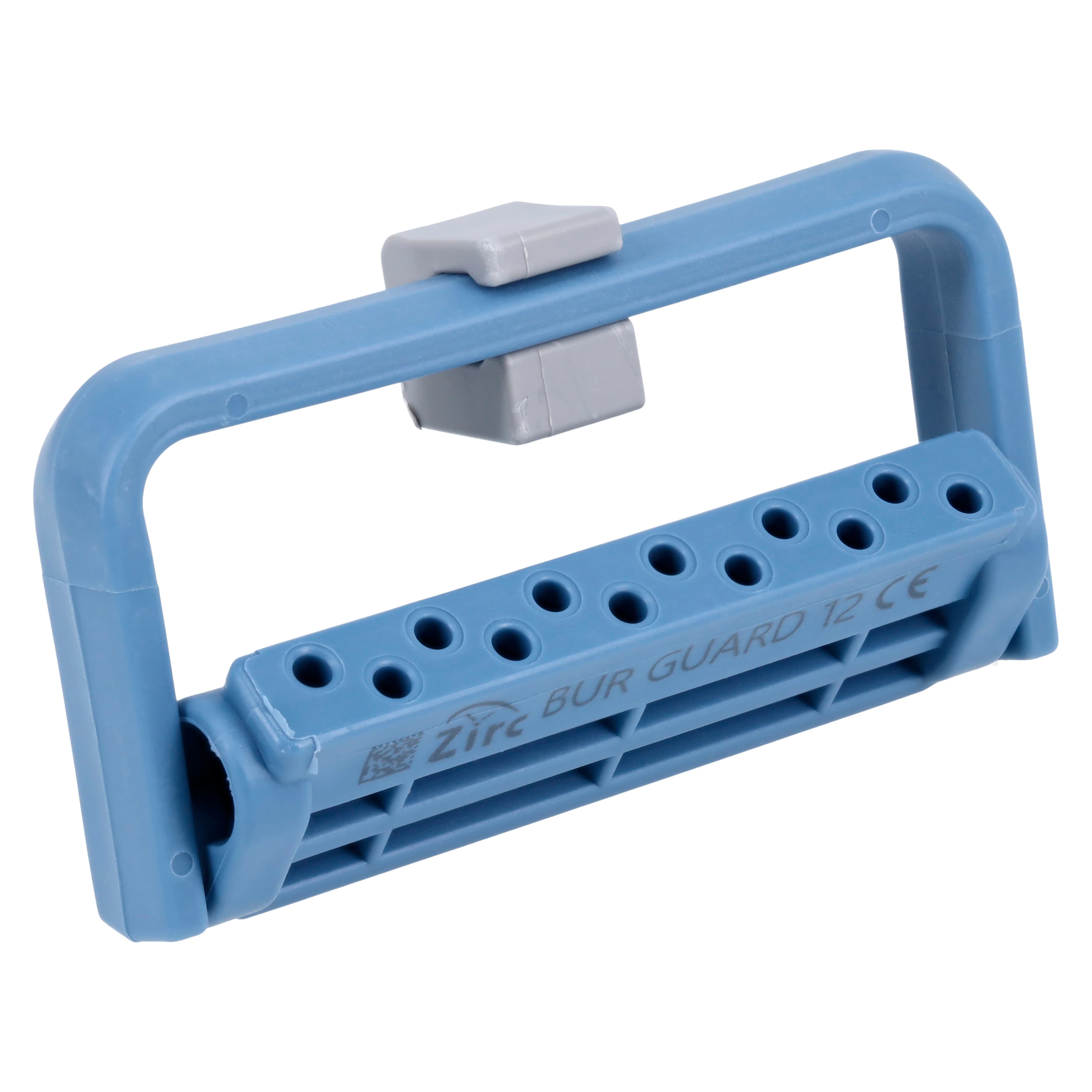 Zirc Steri-Bur Guard 12-Hole Bur Holder, Blue, 50Z406B - Blue 12-Hole Steri-Bur Guard - Image 1