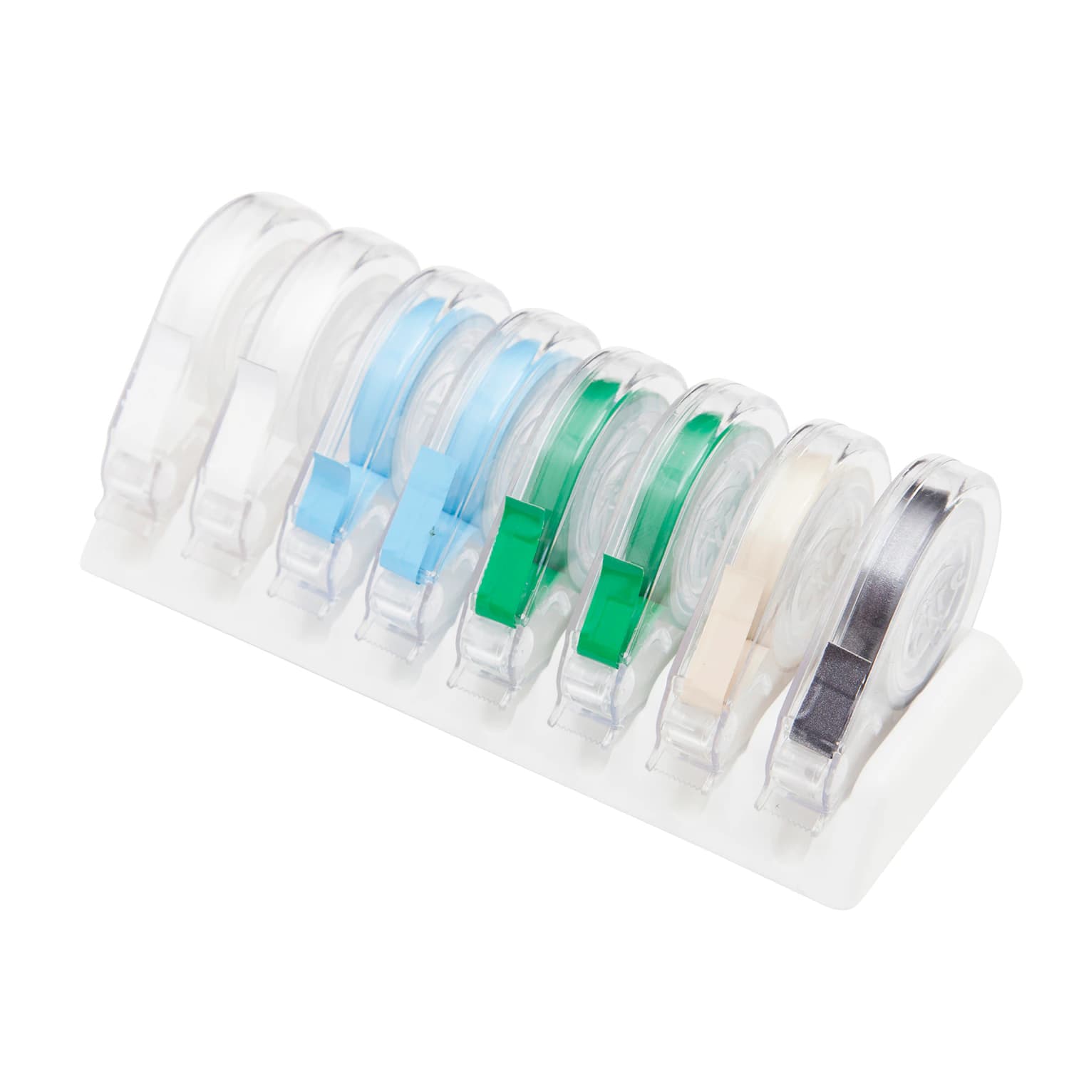 Zirc E-Z ID Tape System Classic Color Kit, 8 Rolls of 3 ft x 1/4" Self-Adhesive Instrument ID Tape with Dispenser Rack, 70Z305 - Classic E-Z ID Tape System - Image 1