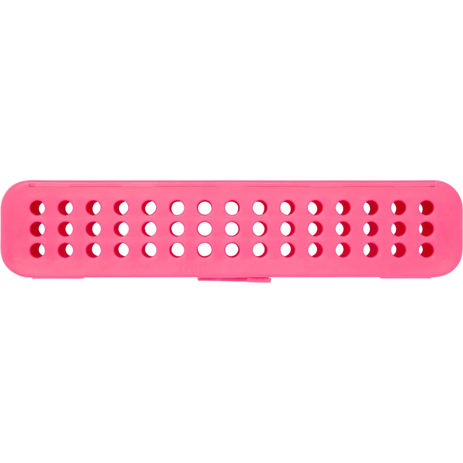 Zirc Compact Steri-Container, Neon Pink, 7-1/8" x 1-1/2" x 1-1/2", Holds 8-12 Instruments, 50Z905S - Neon Pink Compact Steri-Container - Image 1