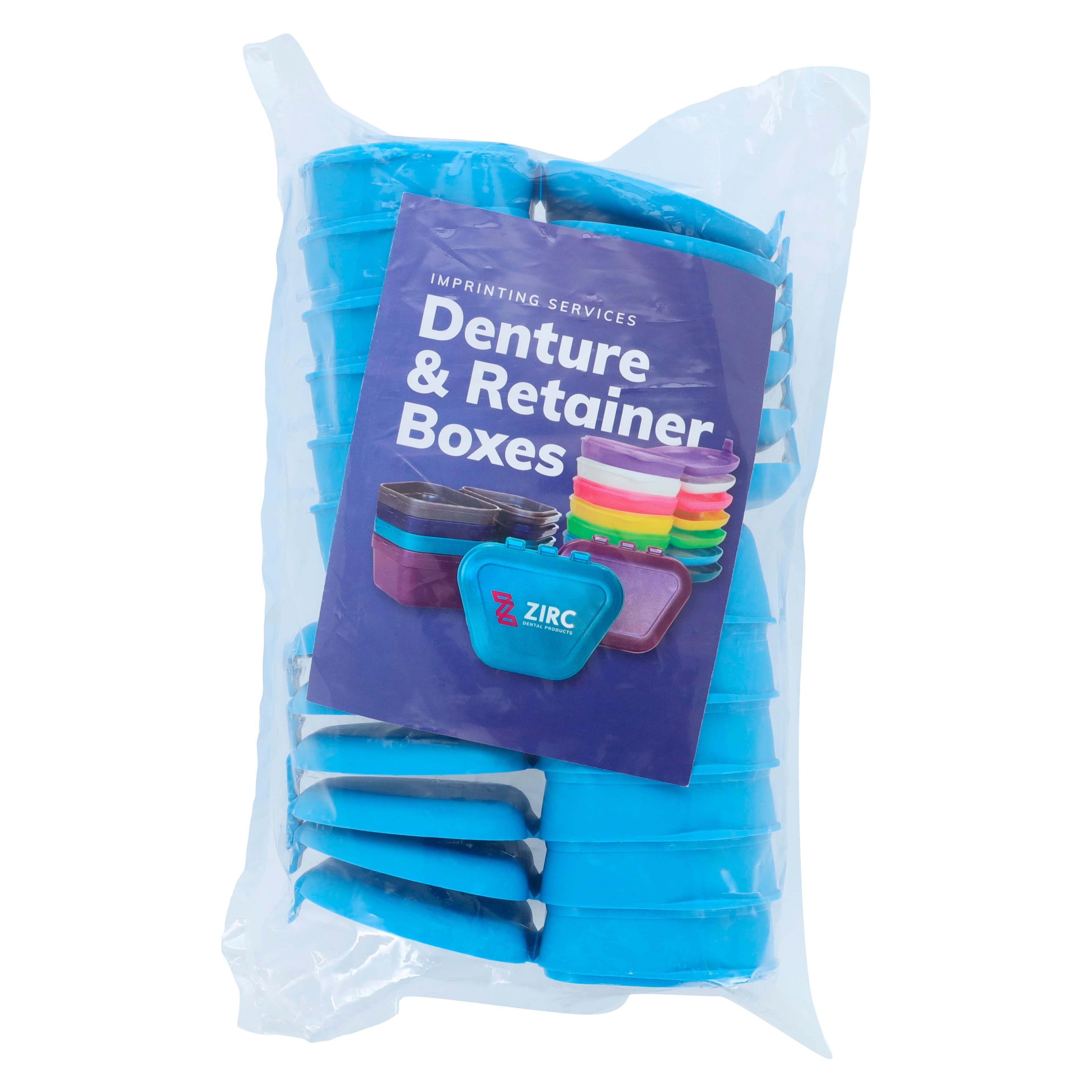 Zirc Deep Retainer Box, 1-1/2" Deep, Neon Blue, 12/Pk, 25R550N thumbnail 3