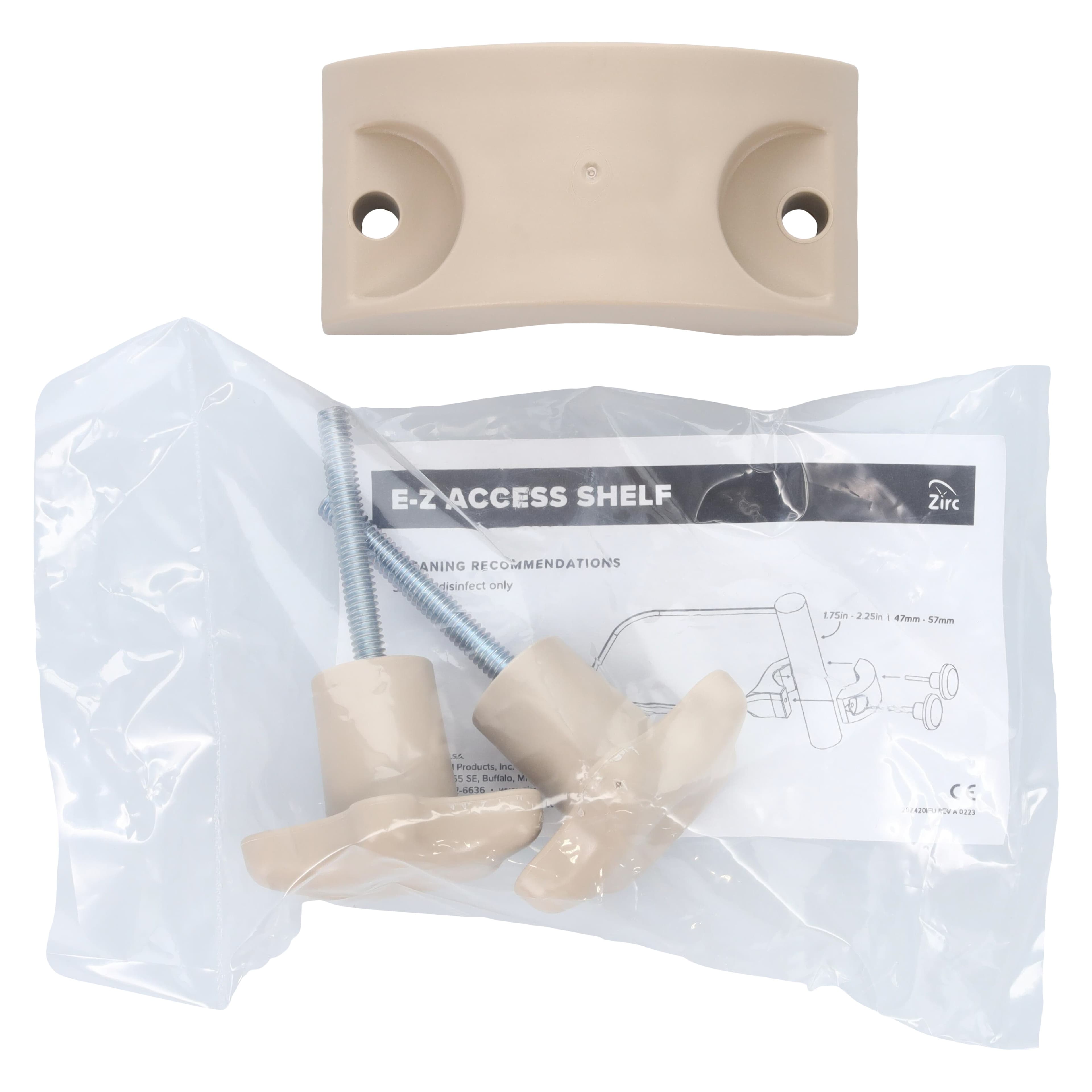 Zirc E-Z Access Shelf with Microban, Beige, 16-1/2" x 10" x 2-1/4", 20Z420-G thumbnail 4