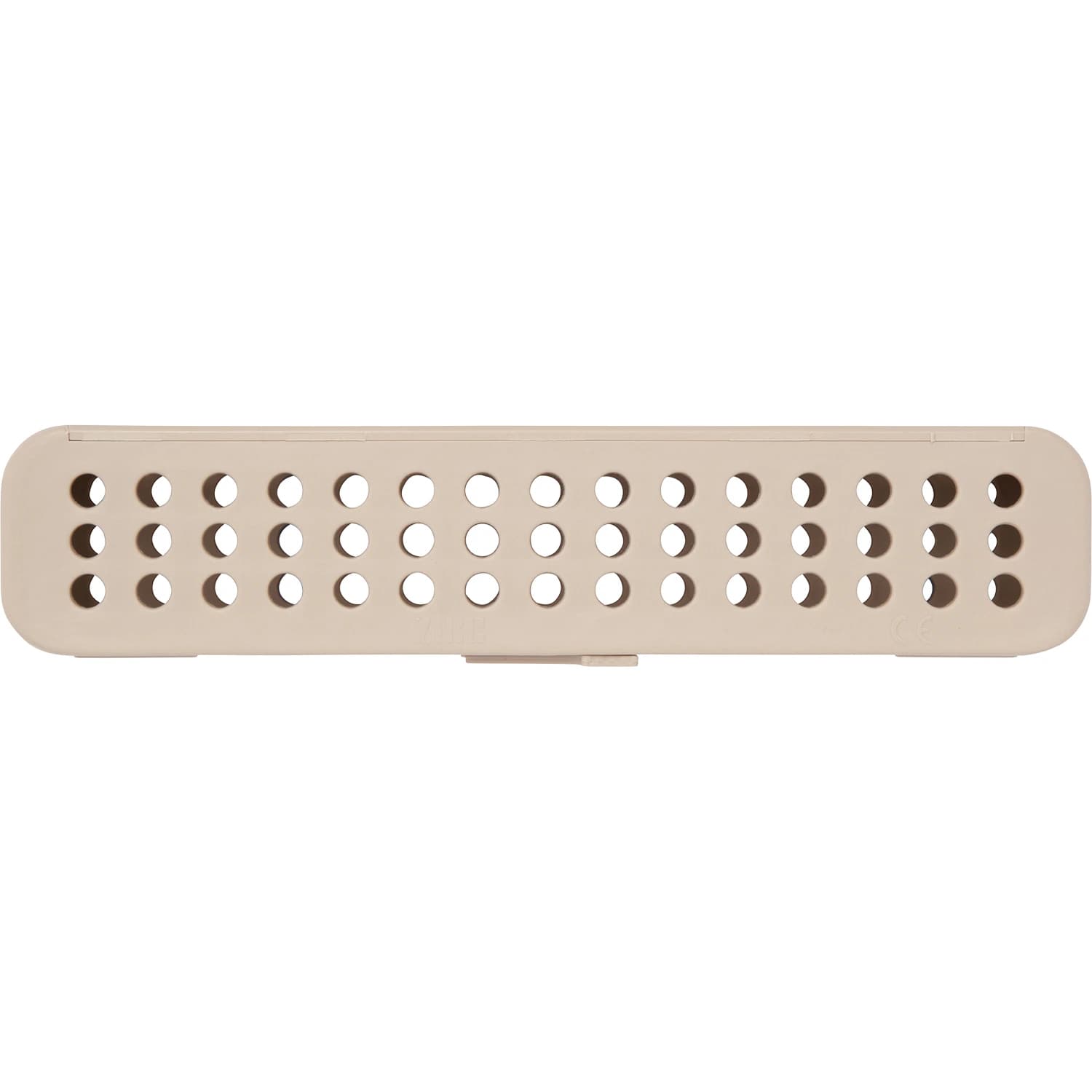 Zirc Steri-Container Compact Cassette, Beige, 7-1/8" x 1-1/2" x 1-1/2", Holds 8-12 Instruments, 50Z905-G - Beige Compact Steri-Container - Image 1