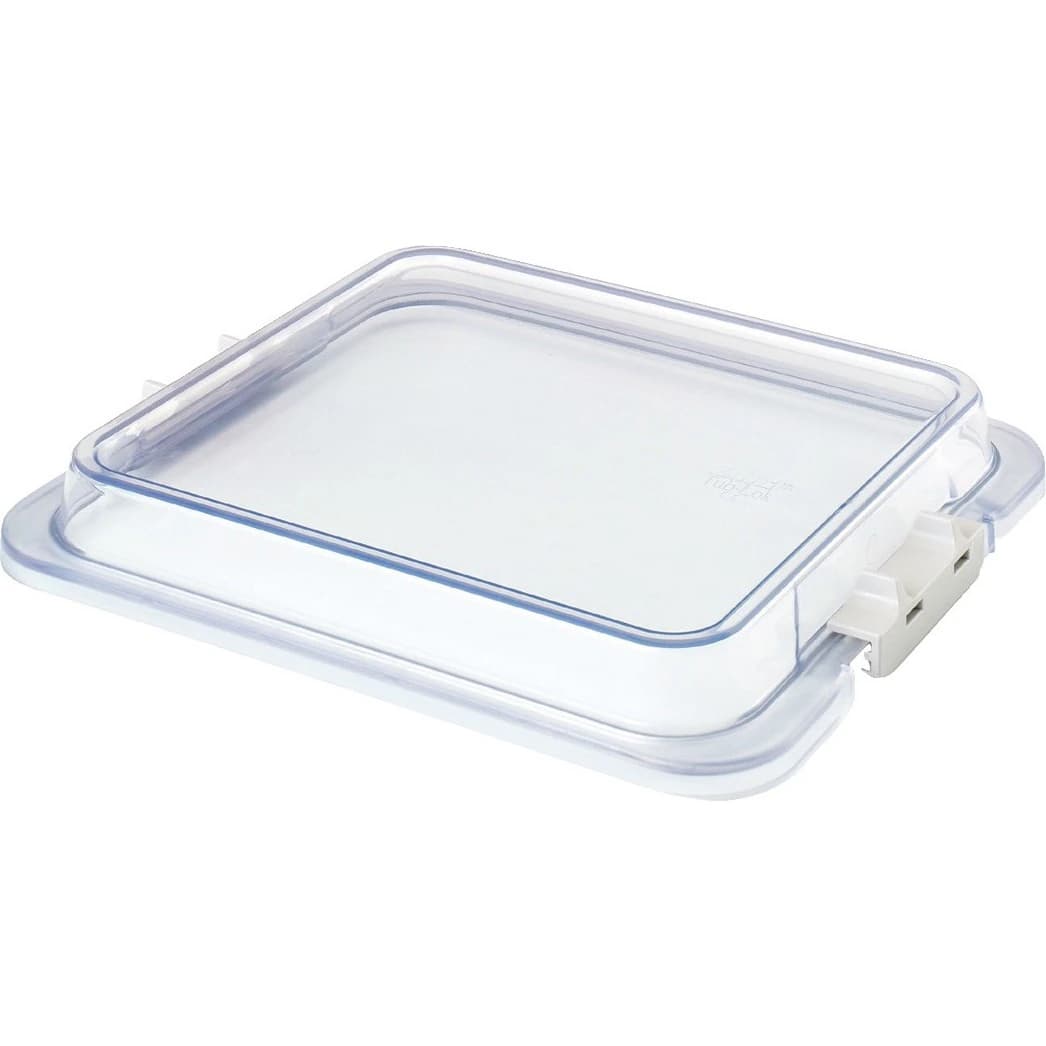 Safe-Lok Locking Tub Cover, Clear, 12-5/8" L x 11-1/4" W x 1-7/16" H, 20Z459 - Safe-Lok® Tub Cover - Image 1