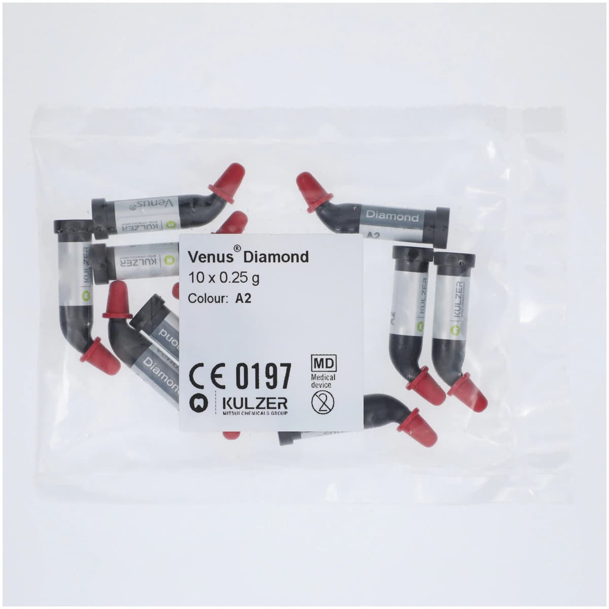 Venus Diamond Nanohybrid Universal Composite, PLT Refill, Shade A2, 0.25 g, 20/Pk, 66039009 thumbnail 7
