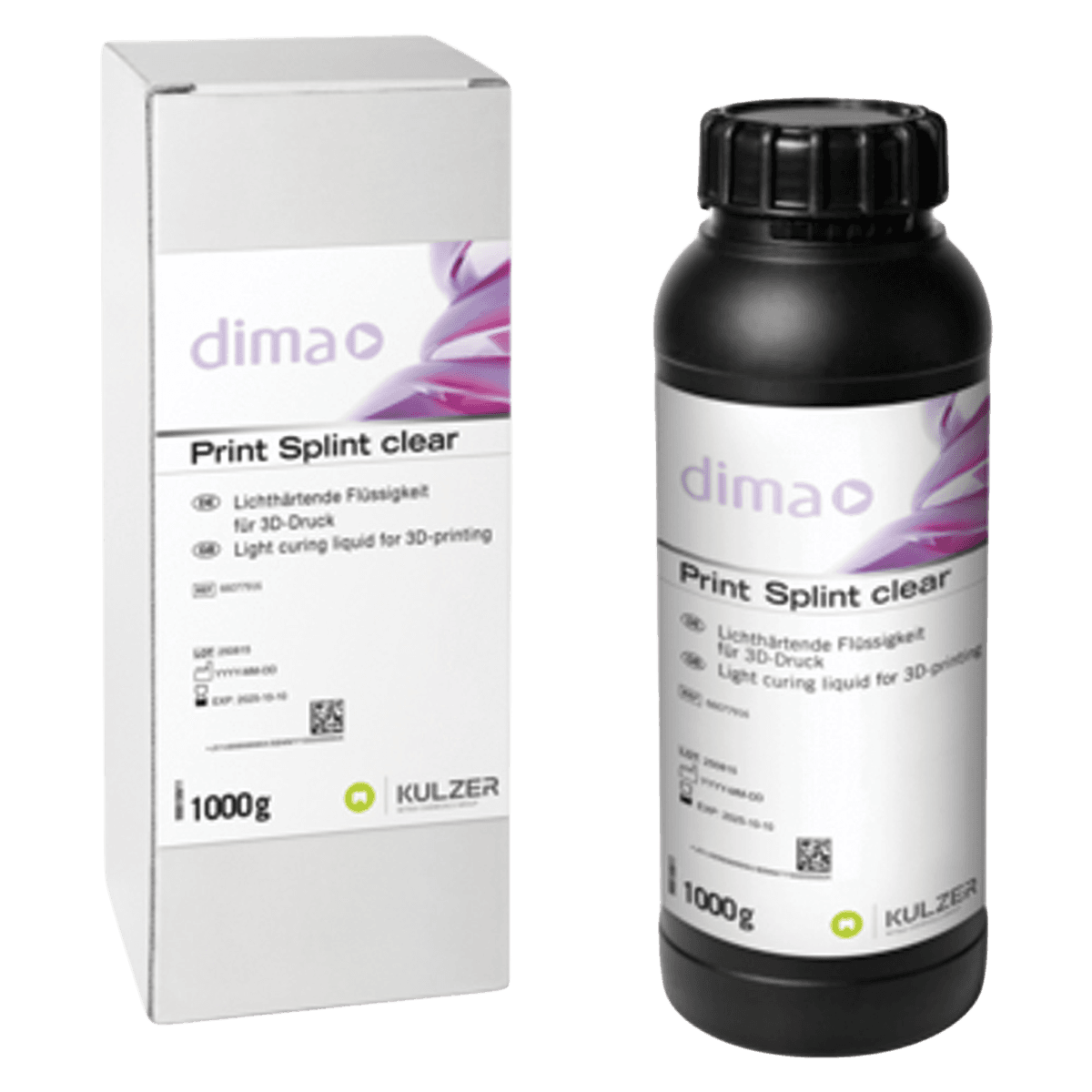 dima Print Splint Clear 3D Printing Resin, Occlusal Splints & Night Guards, 1000 g Bottle, 1/Pk thumbnail 2