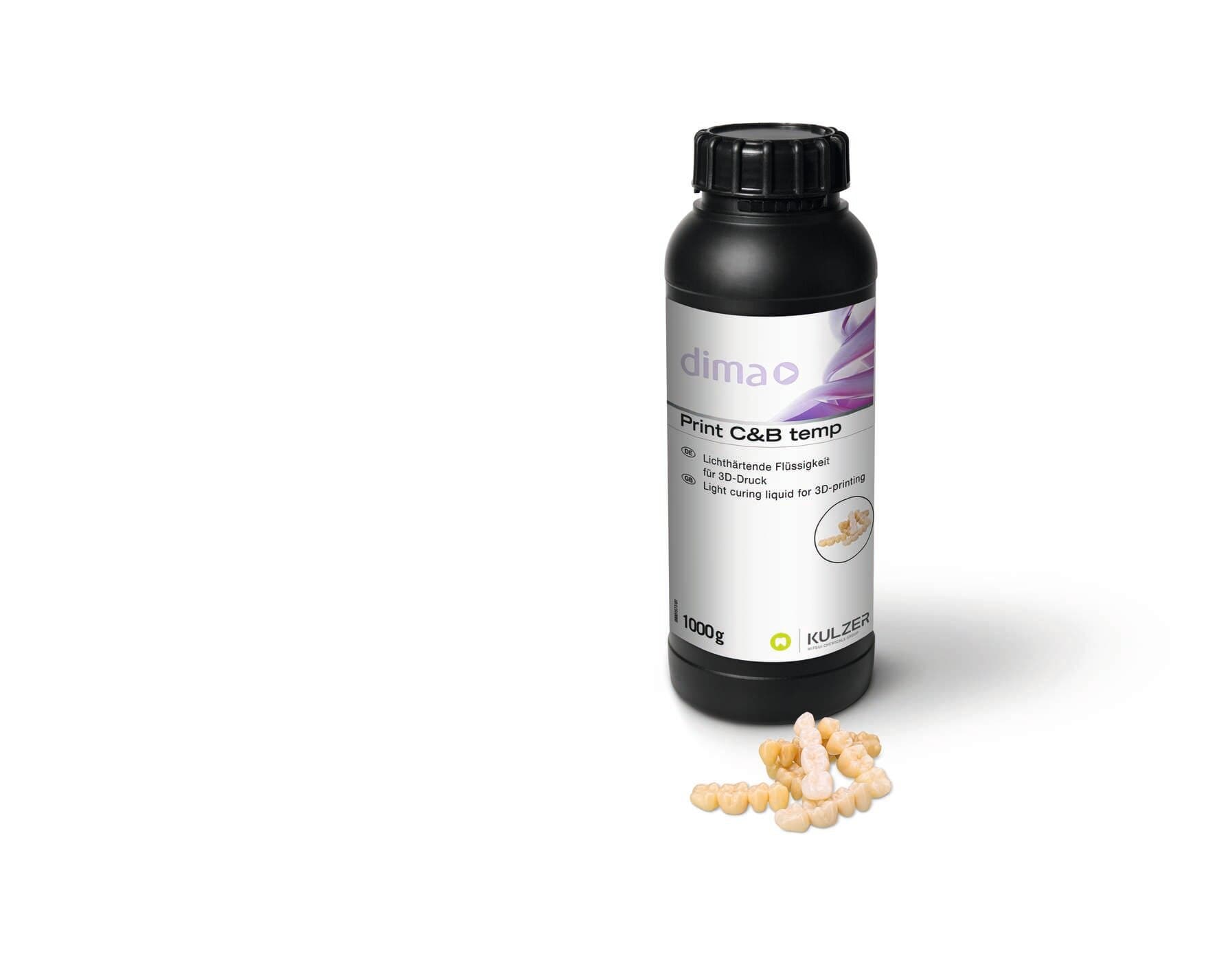 dima Print C&B Temp B1 3D Printing Resin, 1000 g - Dima Print C&B Temp B1 - dima Print Material - Image 1