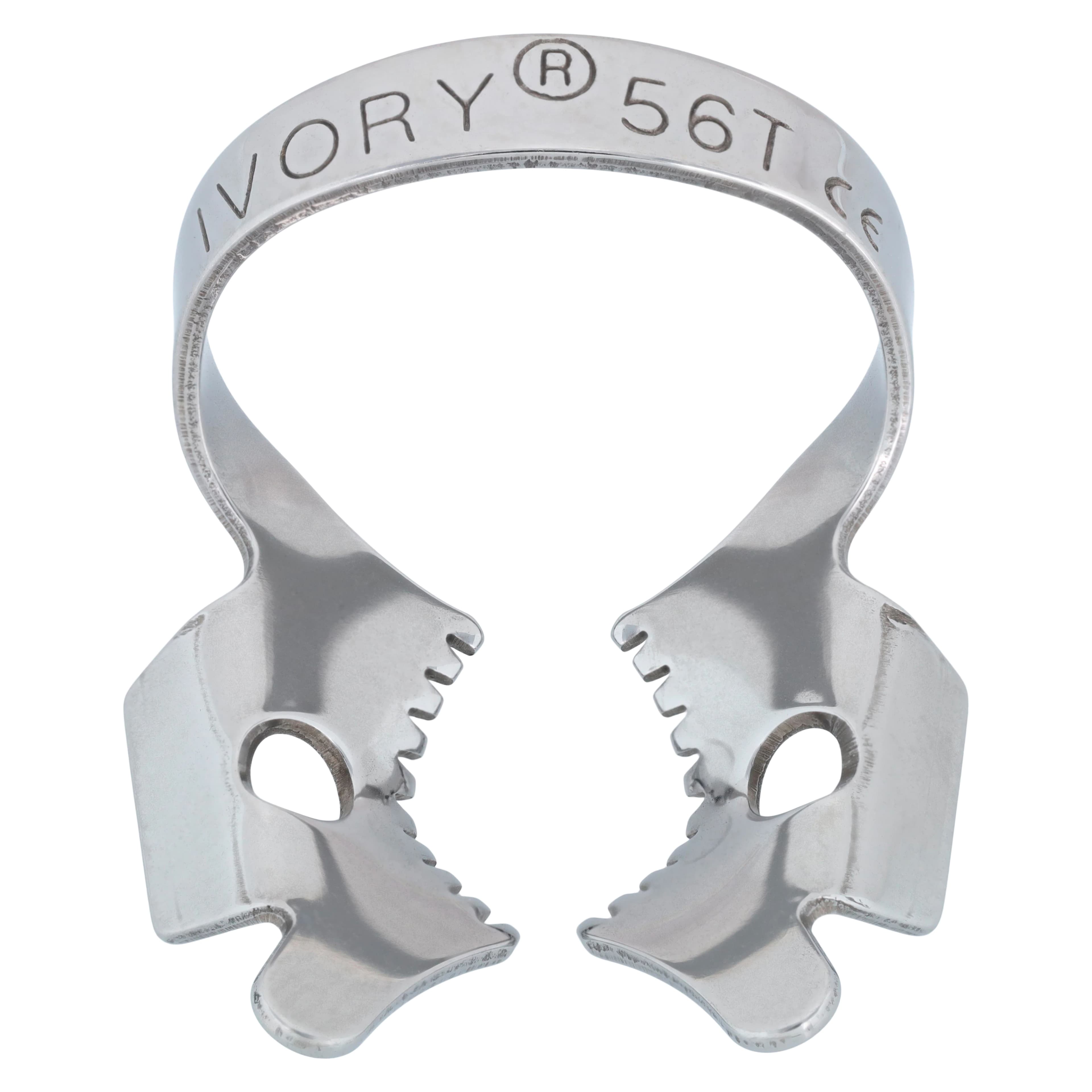 Ivory Tiger Rubber Dam Clamp, #56T, Winged, Serrated Jaws, Regular/Large Molar, Stainless Steel, 1/Pk, 50057853 - Ivory Tiger, Rubber Dam Clamp, # 56T, 50057853 - Image 1