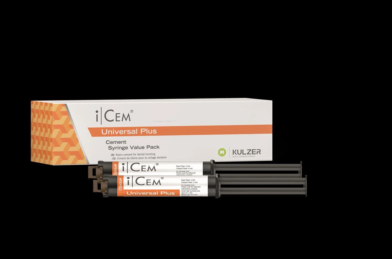 iCEM Universal Plus Resin Cement Value Pack, Opaque, 2 x 9g Syringes, 66101221 thumbnail 2