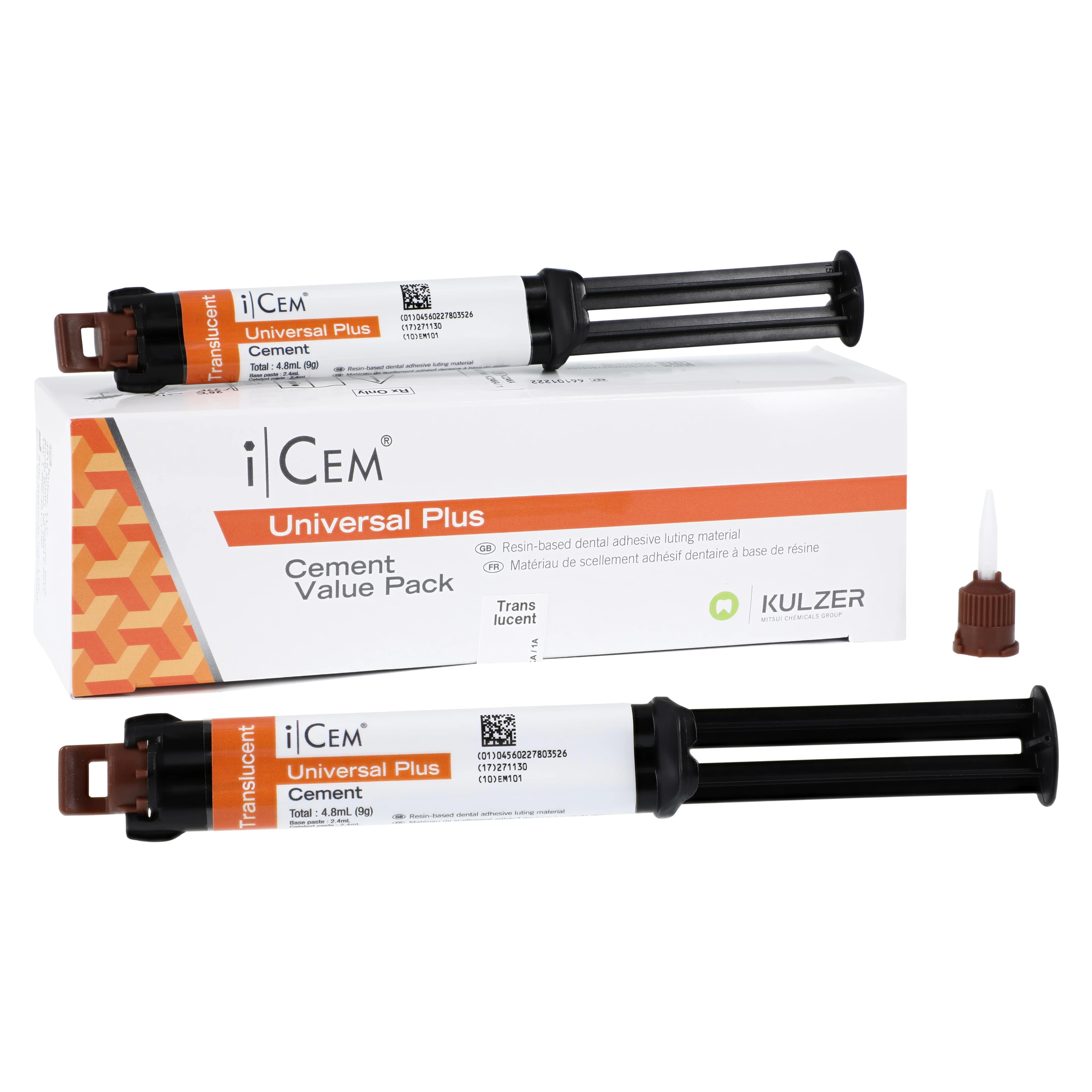 iCEM Universal Plus Syringe Value Pack, Translucent, 2 x 9g, 66101222 thumbnail 2