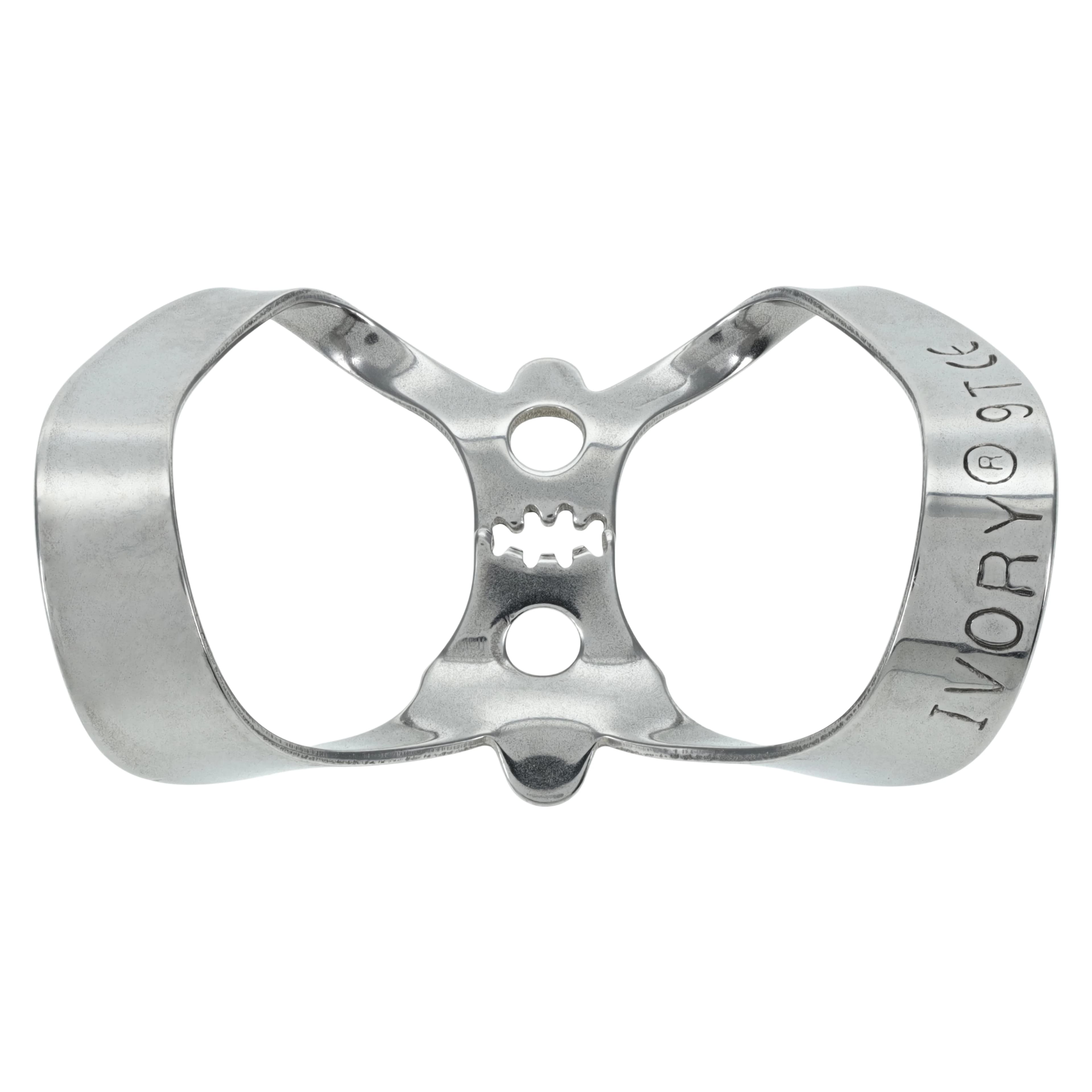Ivory Tiger Rubber Dam Clamp, #9T, Winged, Anterior/Labial, Serrated Jaws, Stainless Steel, 1/Pk, 50057855 - Ivory Tiger, Rubber Dam Clamp, # 9T, 50057855 - Image 1
