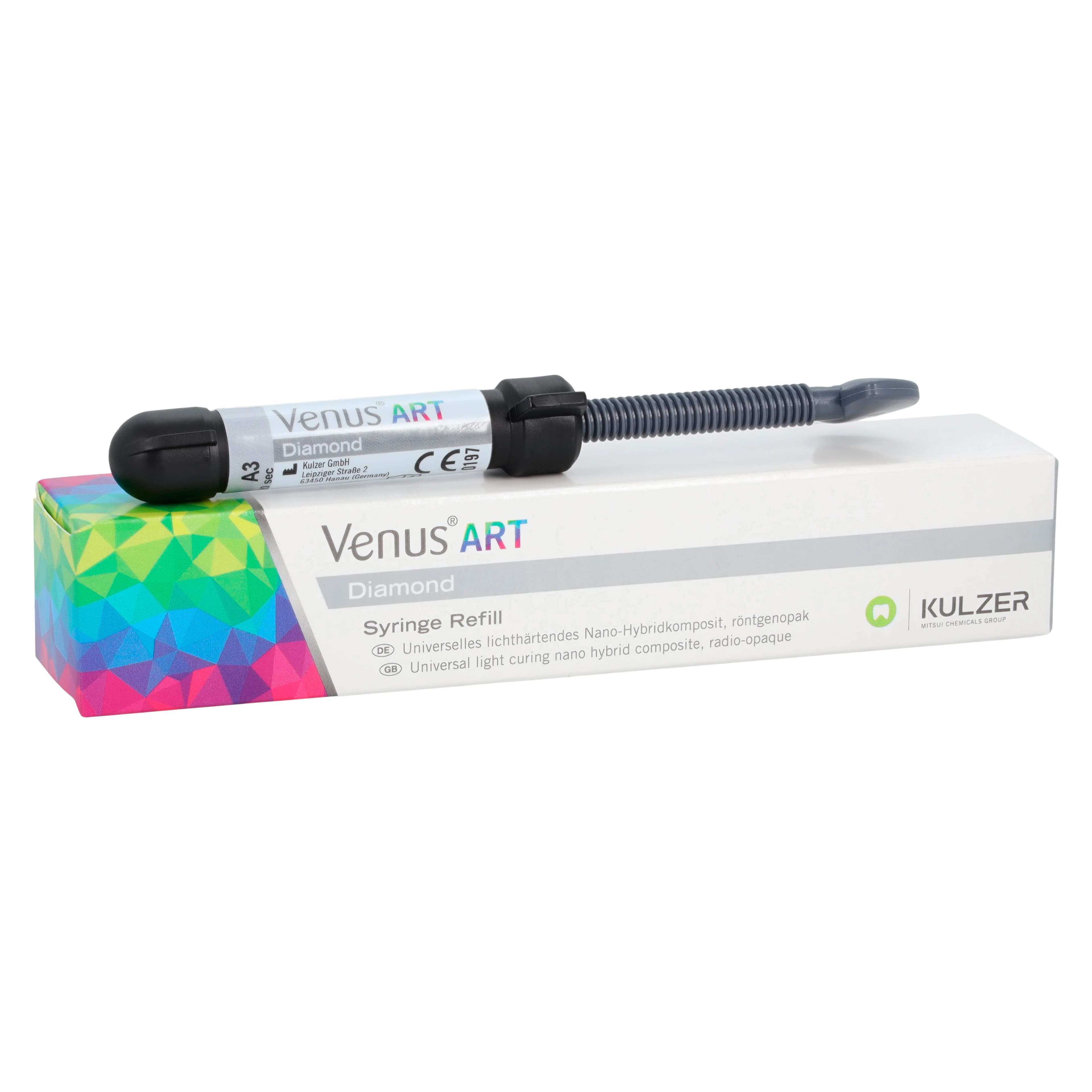 Venus Diamond Nanohybrid Universal Composite, Light-Cure, A3, 4 g Syringe Refill, 1/Pk, 66035474 - Venus Diamond, Light-Cure, Syringe Refill, 4 g, A3, 1/Pk, 66035474 - Image 1