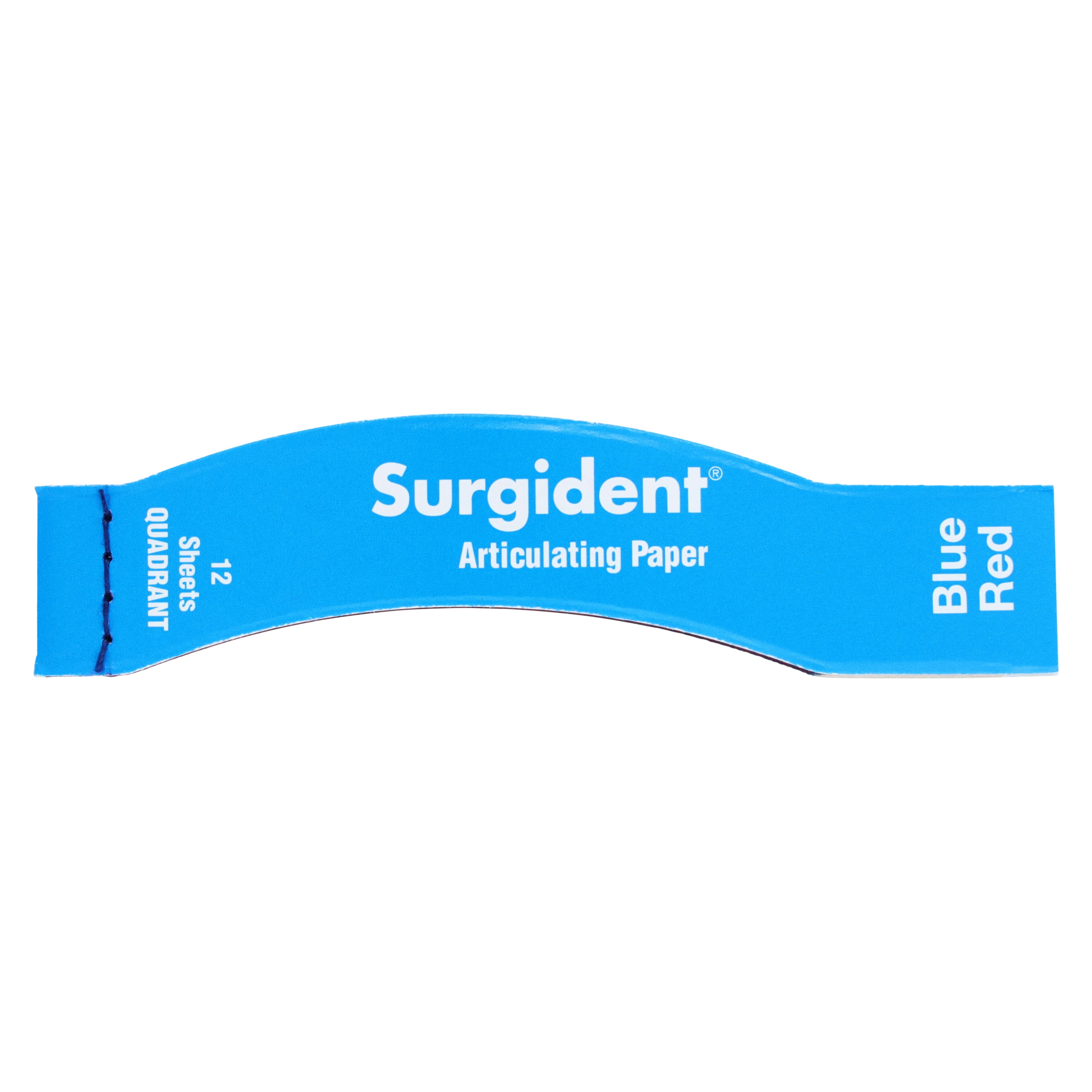 Surgident dispOral Articulating Paper, Curved, Red/Blue, 72 Microns, 12 Books/Box, 50099121 thumbnail 2