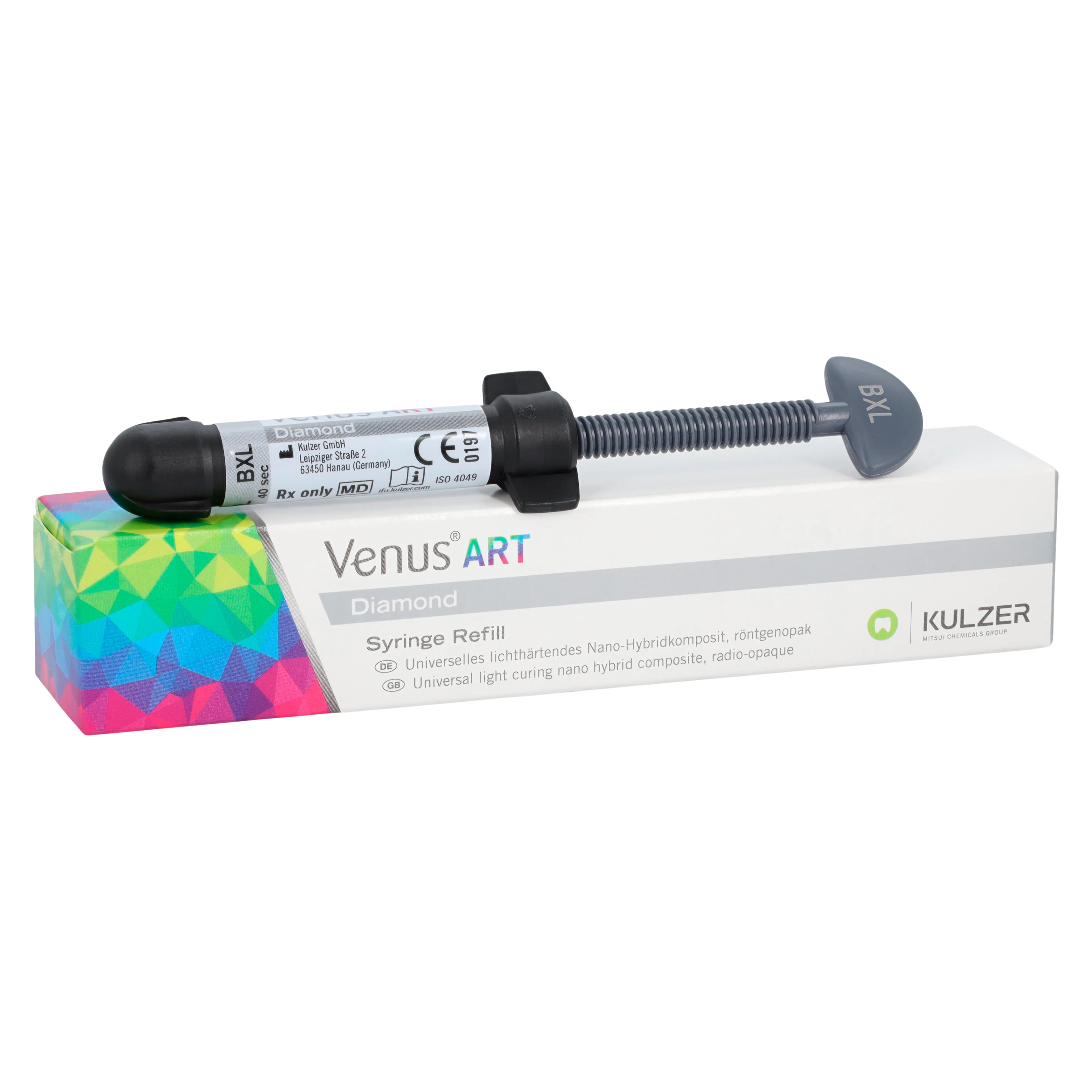 Venus Diamond Nanohybrid Universal Composite, BXL (Bleach Extra Light), 4 g Syringe Refill, 66035488 - Venus Diamond Syringe 4gm BXL, 66035488 - Image 1