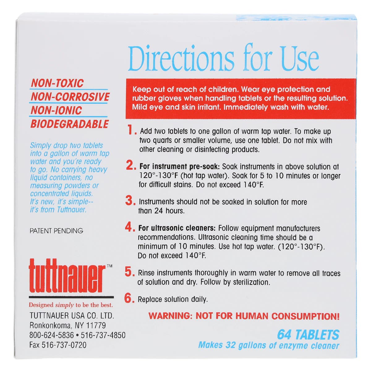 Clean & Simple Ultrasonic/Enzymatic Cleaning Tablets, 64/Pk, CS0064 thumbnail 4