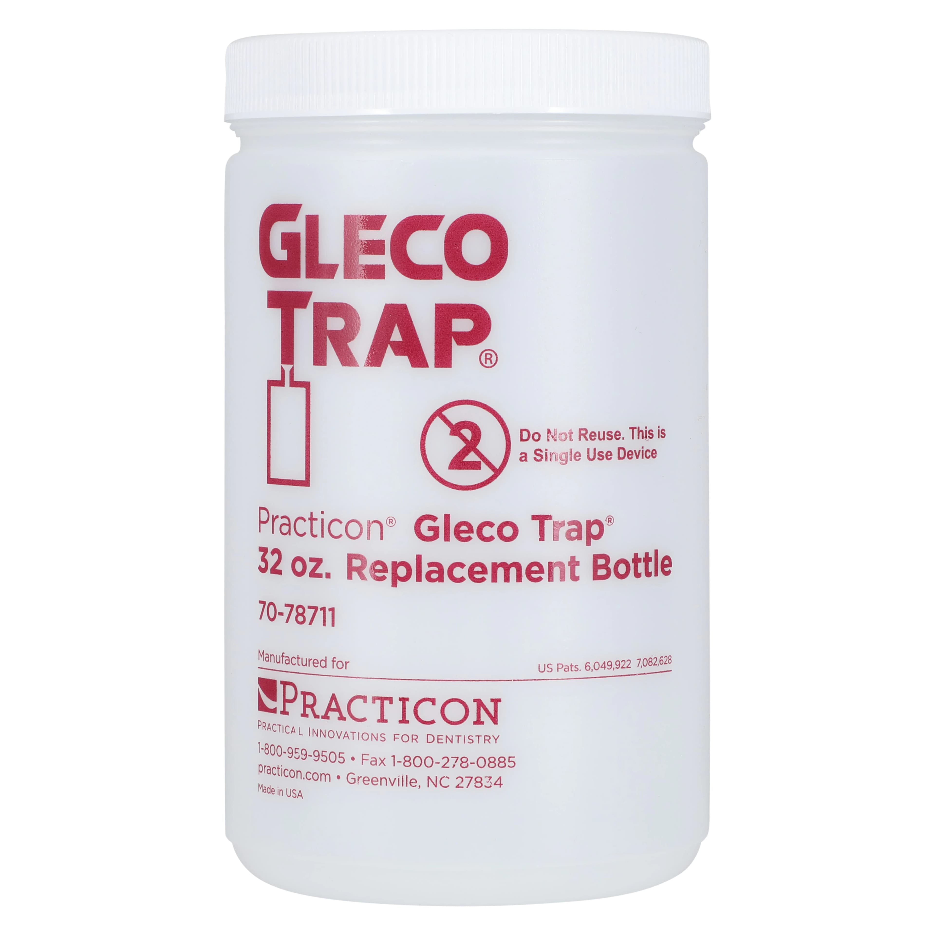 Gleco Trap Replacement Bottles, 32 oz, 6.5" Tall, 12/Case, 7078711 - Gleco Trap System, 6½" Tall Replacement Bottles, 32 oz, 12/Box, 7078711 - Image 1