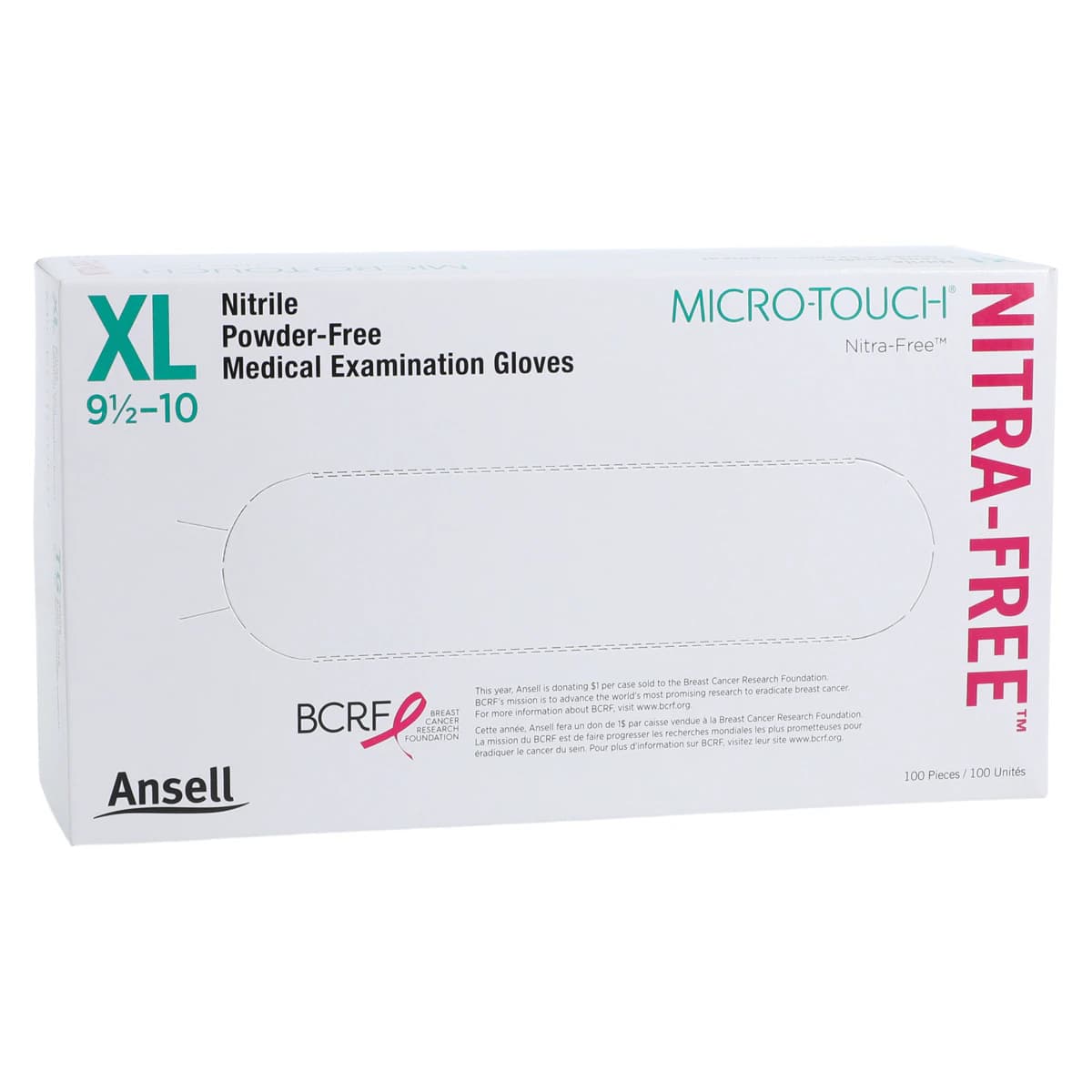 Micro-Touch NitraFree Nitrile Exam Gloves, Powder-Free, Latex-Free, Chemo Tested, Pink, Extra Large, 100/Box, 6034514 thumbnail 5