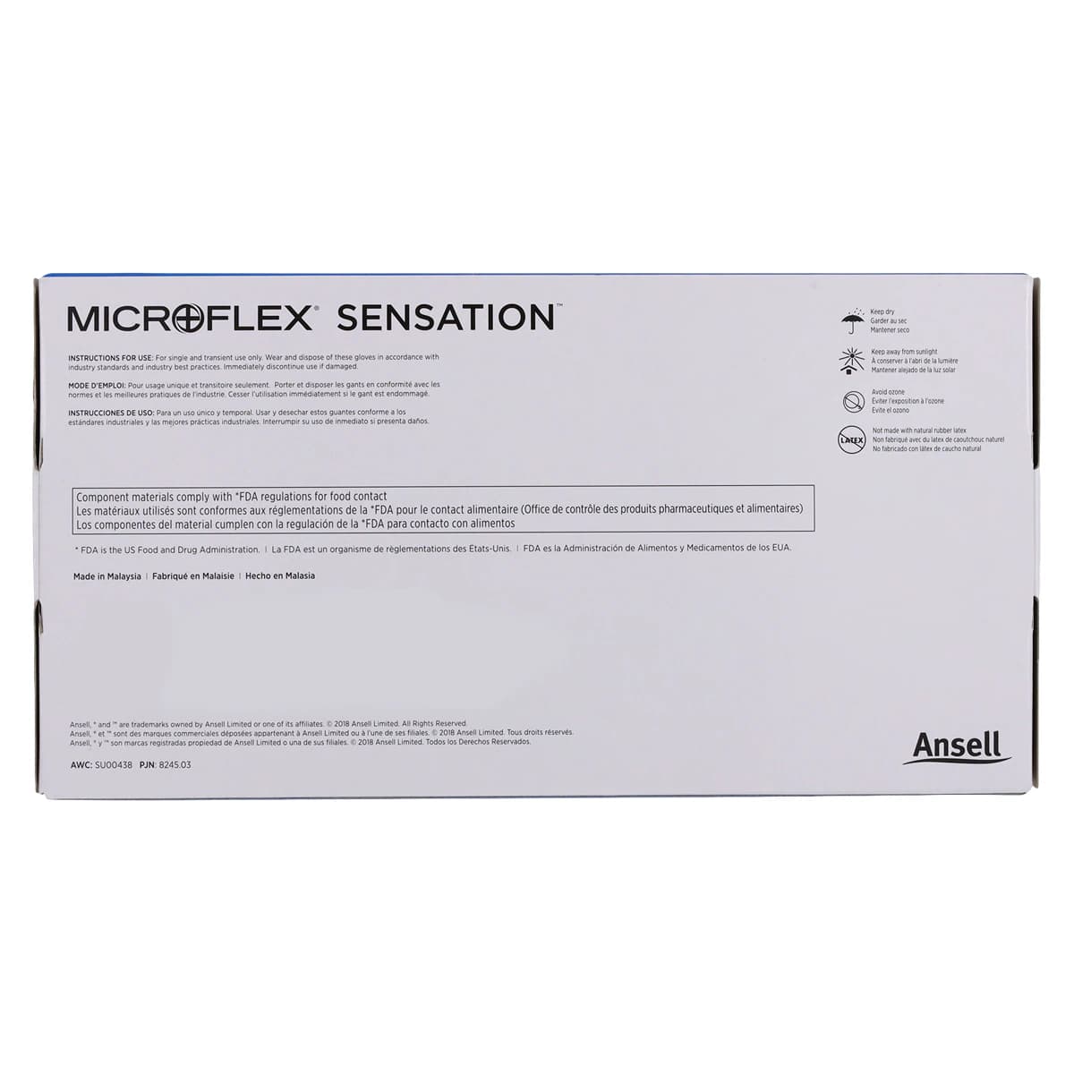 Sensation® Nitrile Powder-Free Exam Gloves, Blue, Medium, 100/Box, N732 thumbnail 5