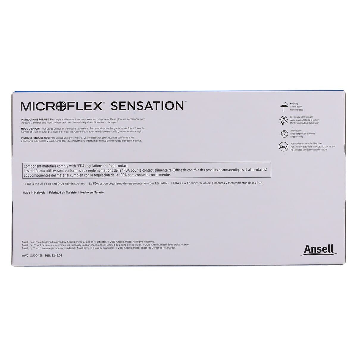 Sensation® Nitrile Powder-Free Exam Gloves, Blue, Extra Large, 100/Box, N734 thumbnail 6