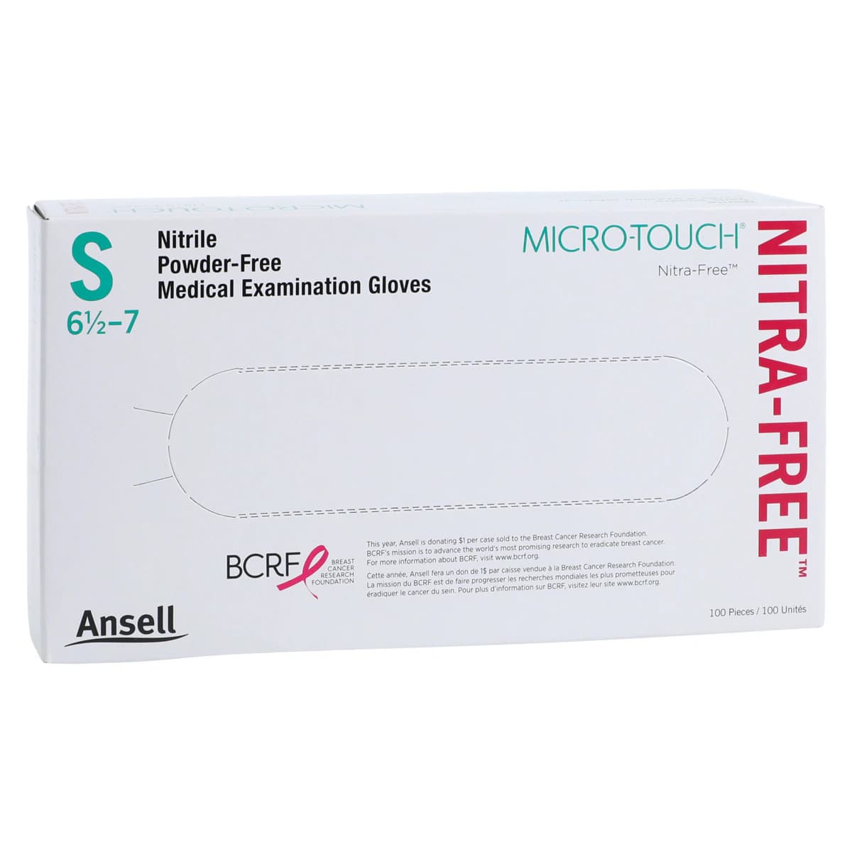 Micro-Touch NitraFree Pink Nitrile Exam Gloves, Powder-Free, Non-Sterile, Small, 100/Box, 6034511 thumbnail 5