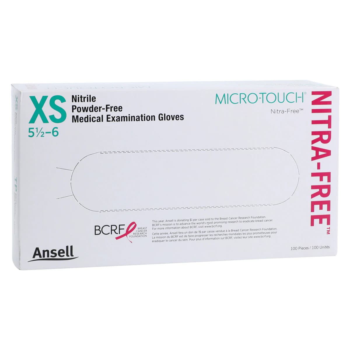 Micro-Touch NitraFree Pink Nitrile Exam Gloves, Powder-Free, Non-Sterile, Extra Small, 100/Box, 6034510 thumbnail 5