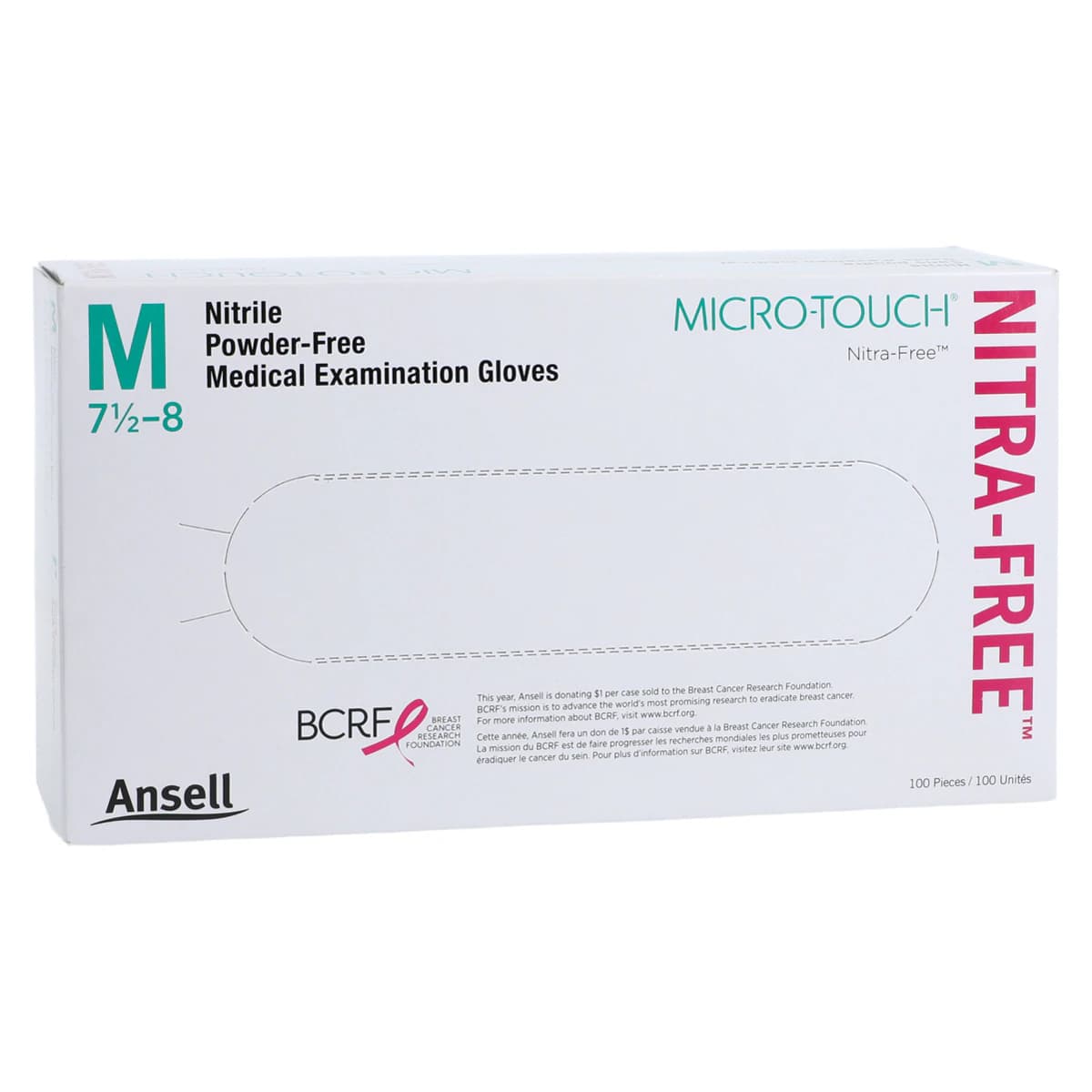 Micro-Touch NitraFree Pink Nitrile Exam Gloves, Powder-Free, Medium, 100/Box, 6034512 thumbnail 5