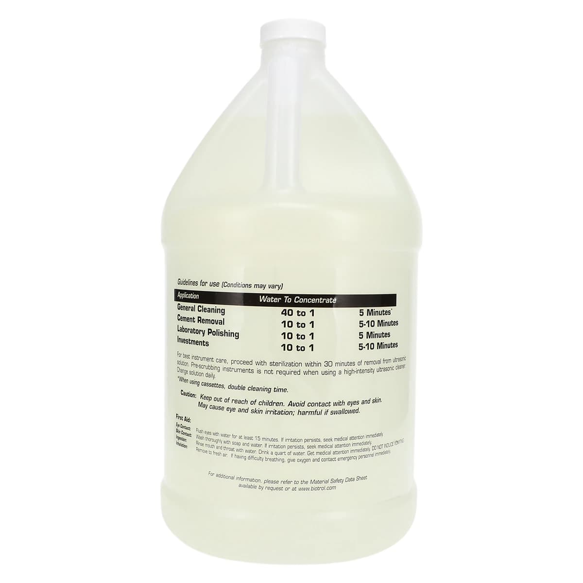 Biotrol Health Sonics Ultrasonic Solution, 1 Gallon, 4/Case, 350-060 thumbnail 2