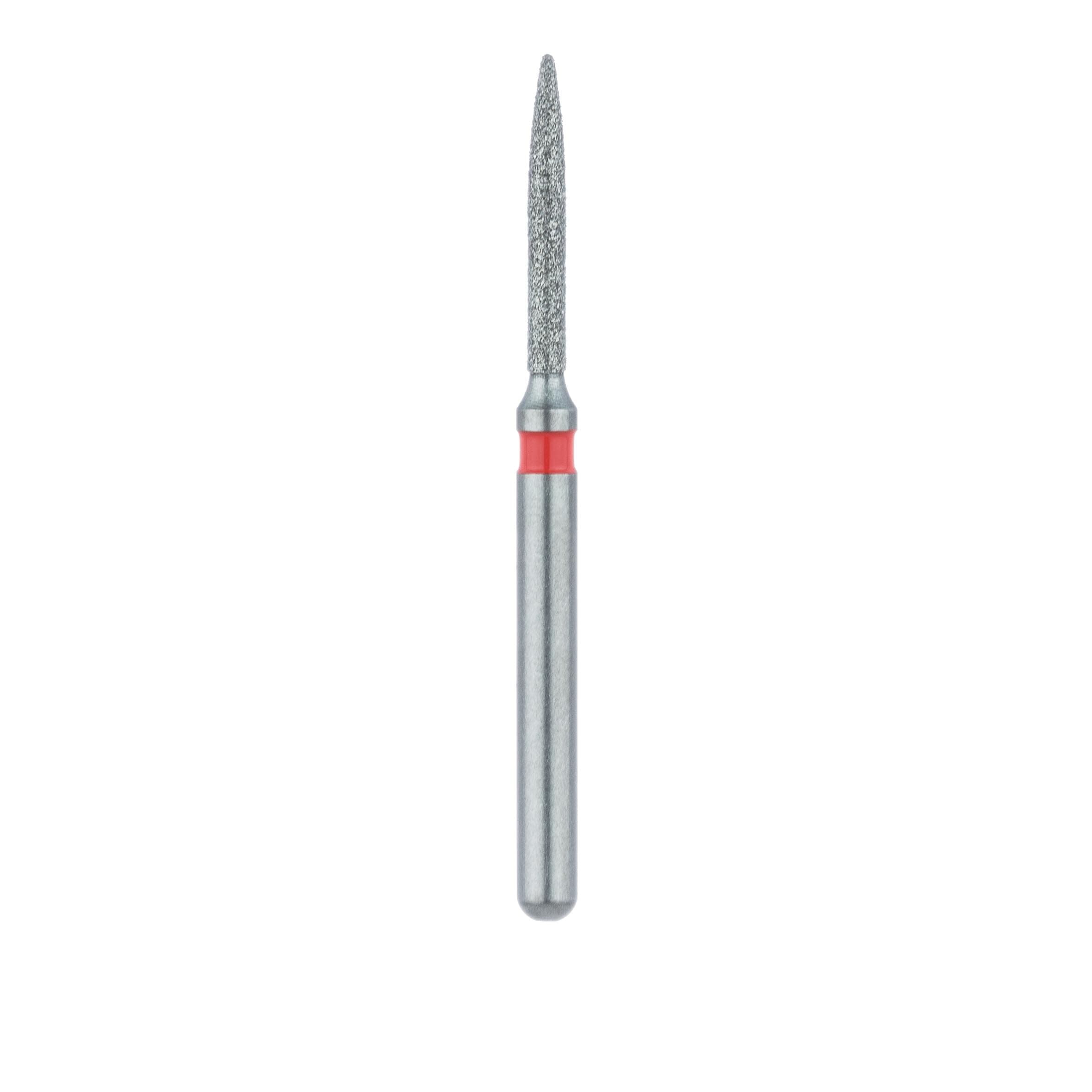Meisinger Multi-Use Diamond Bur, FG, Flame, #862F, 1.0 mm, Fine, Red, 5/Pk, 862F-010-FG thumbnail 2