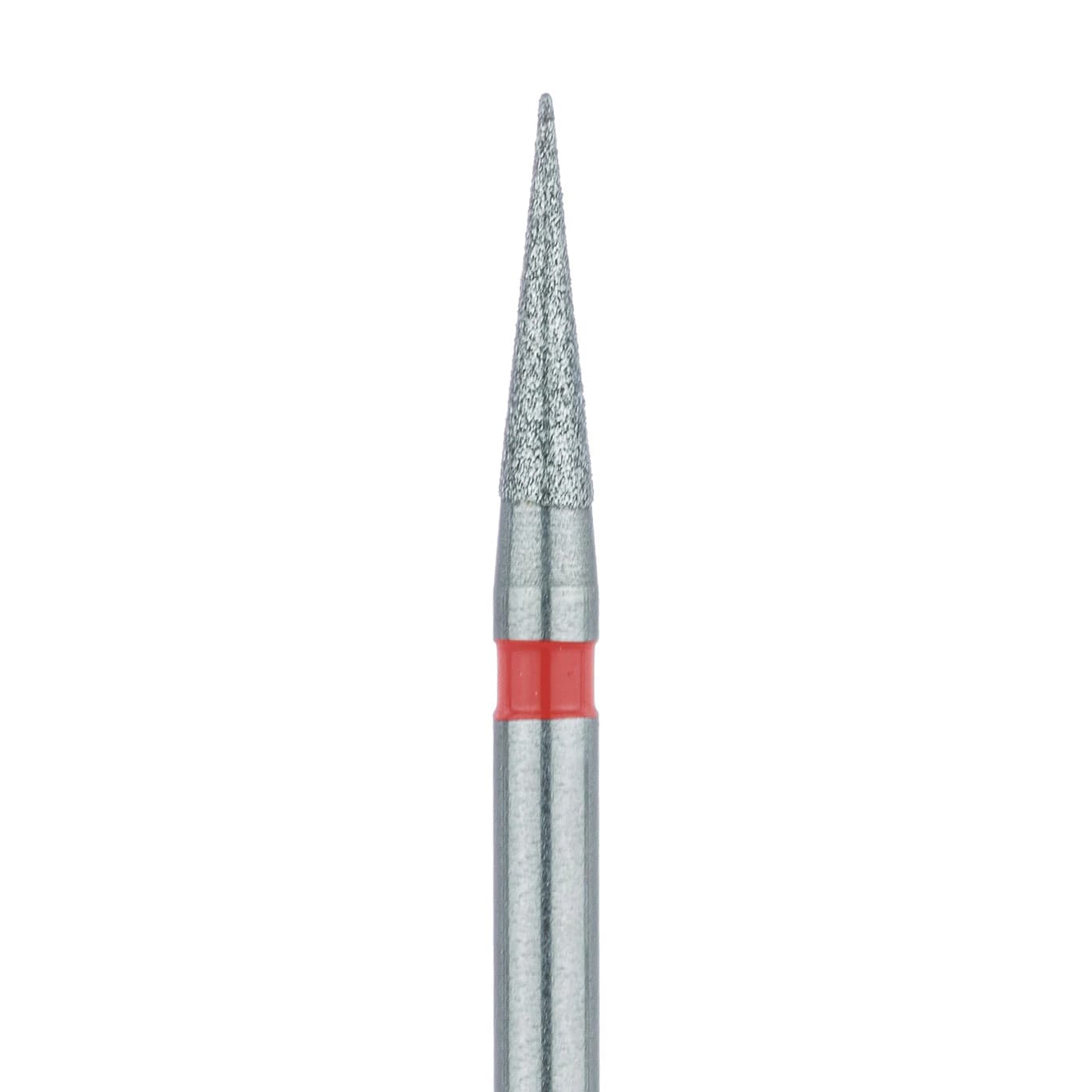 Meisinger Diamond Bur, Needle, Fine, FG (Friction Grip), 1.4 mm Head, 6 mm Working Length, Red, 898F-014, 5/Pk - Meisinger Diamond 1.4 mm Fine X-Mas Tree FG 5Pk - Image 1
