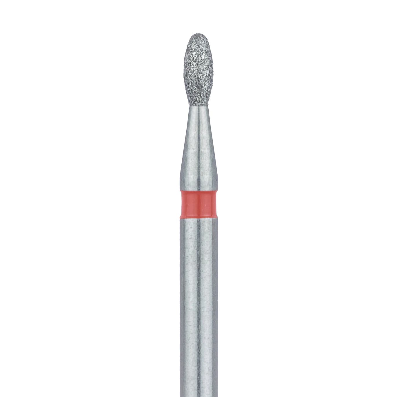 Meisinger Multi-Use Diamond Bur, FG, Football/Egg, #833F, 1.2 mm, Fine, Red, 5/Pk, 833F-012-FG - Meisinger Multi-Use Diamond Burs, FG, Football, # 833F, 1.2 mm, Fine, Red, 5/Pk, 833F-012-FG - Image 1