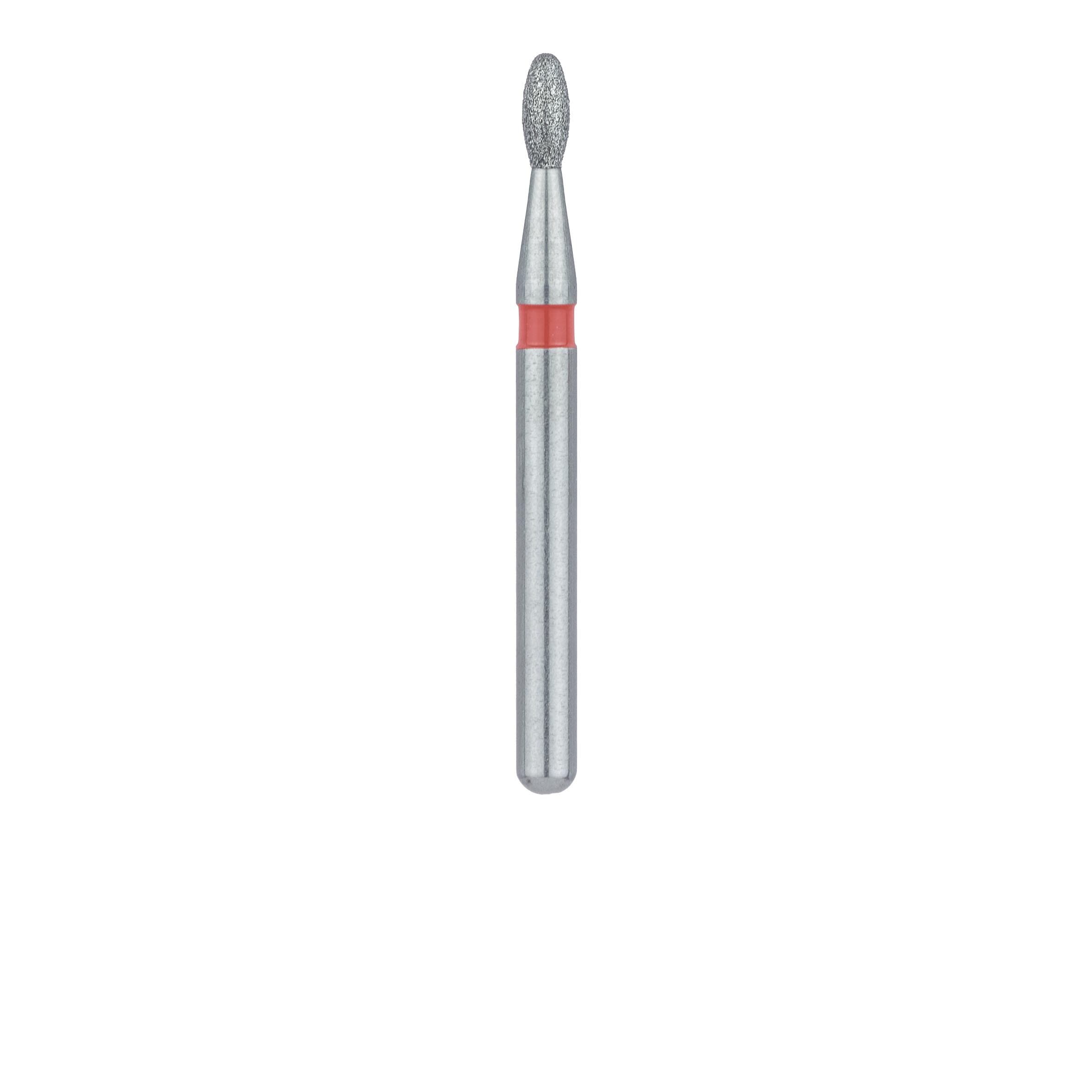 Meisinger Multi-Use Diamond Bur, FG, Football/Egg, #833F, 1.2 mm, Fine, Red, 5/Pk, 833F-012-FG thumbnail 2